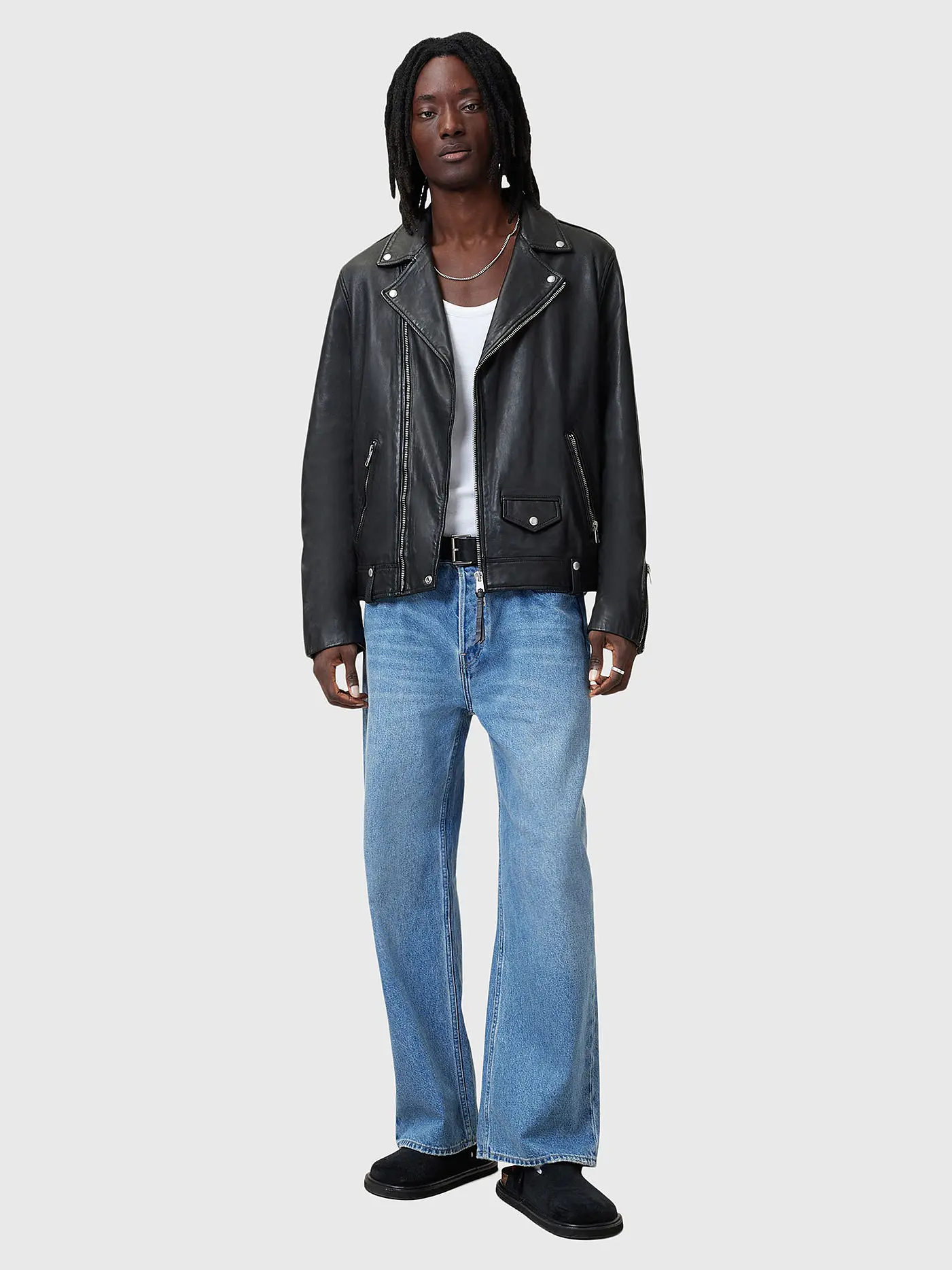ALLSAINTS | Lederjacke Milo | schwarz