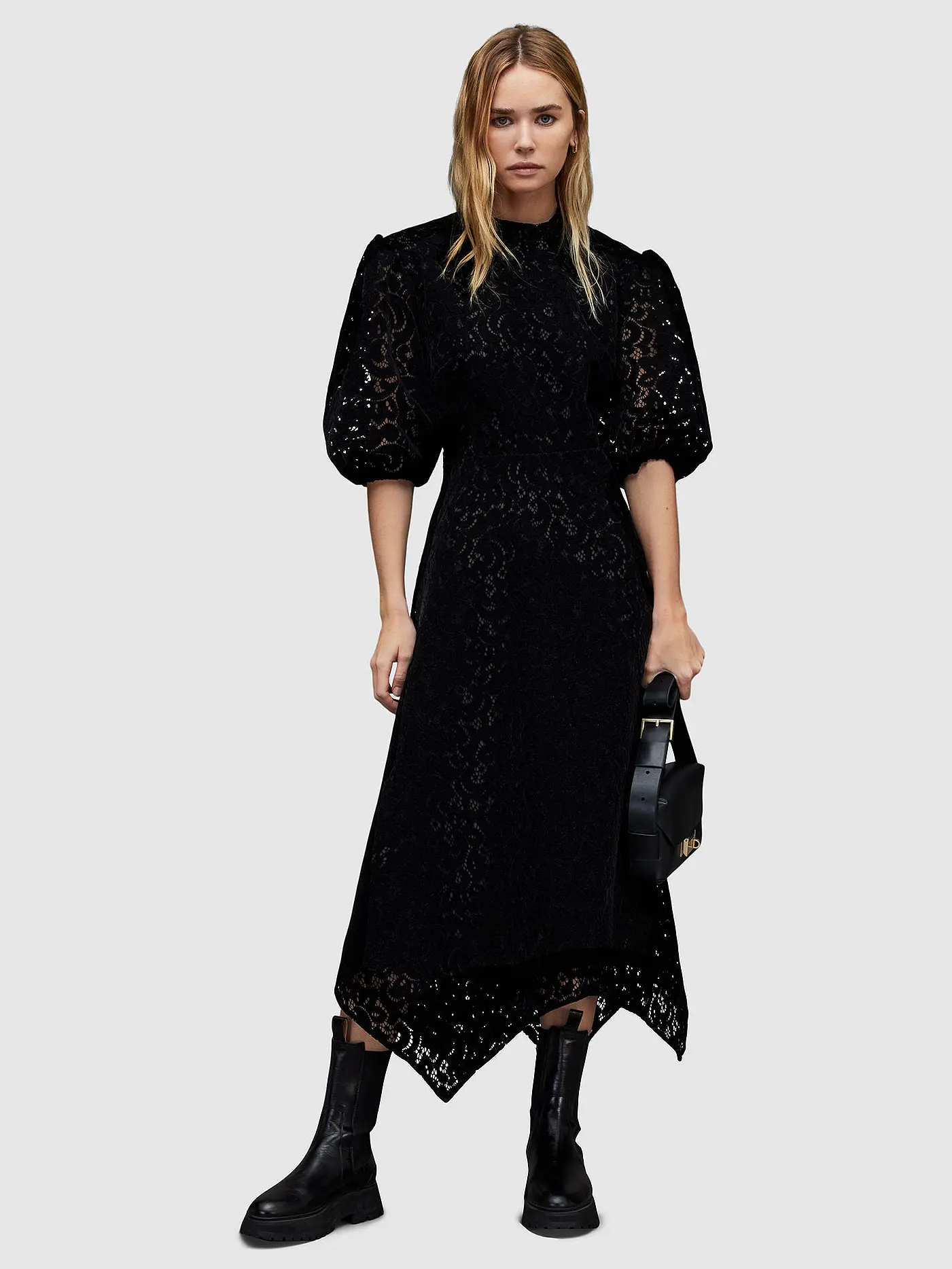 ALLSAINTS | Midikleid CAMILA LACE | schwarz