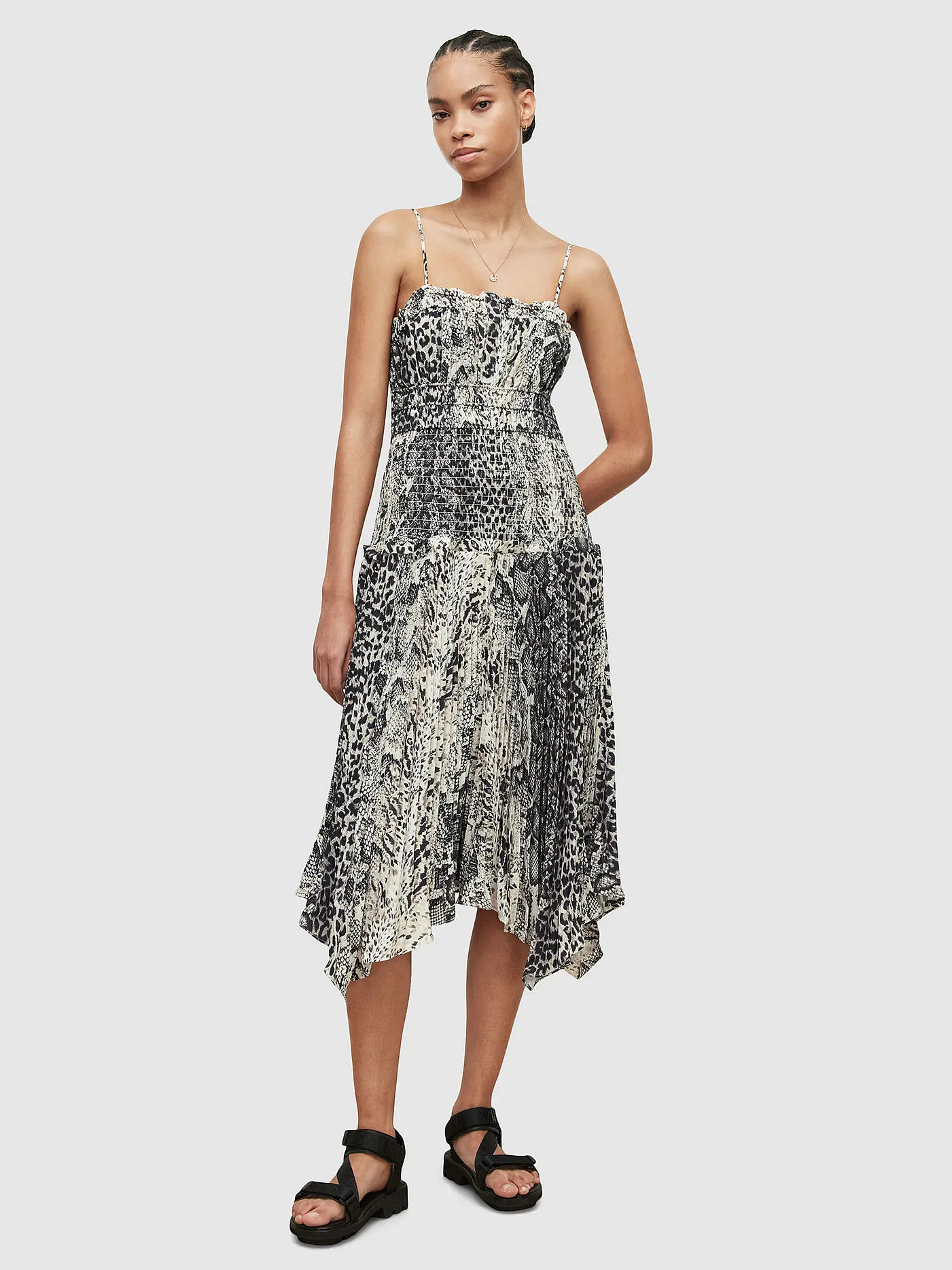 ALLSAINTS | Midikleid PHILLIPA NOCHE  | weiss