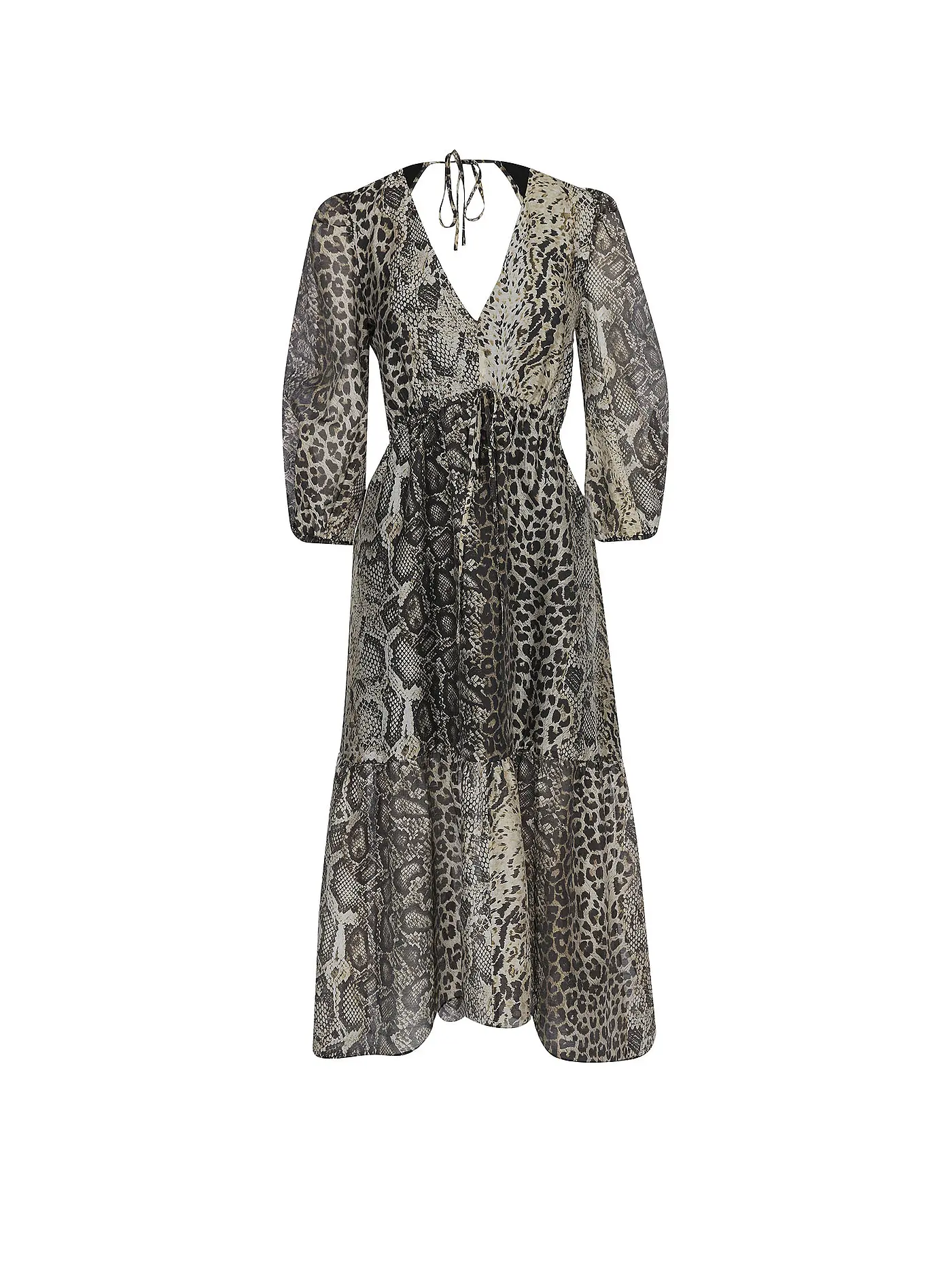ALLSAINTS | Midikleid ROSIA NOCHE  | schwarz