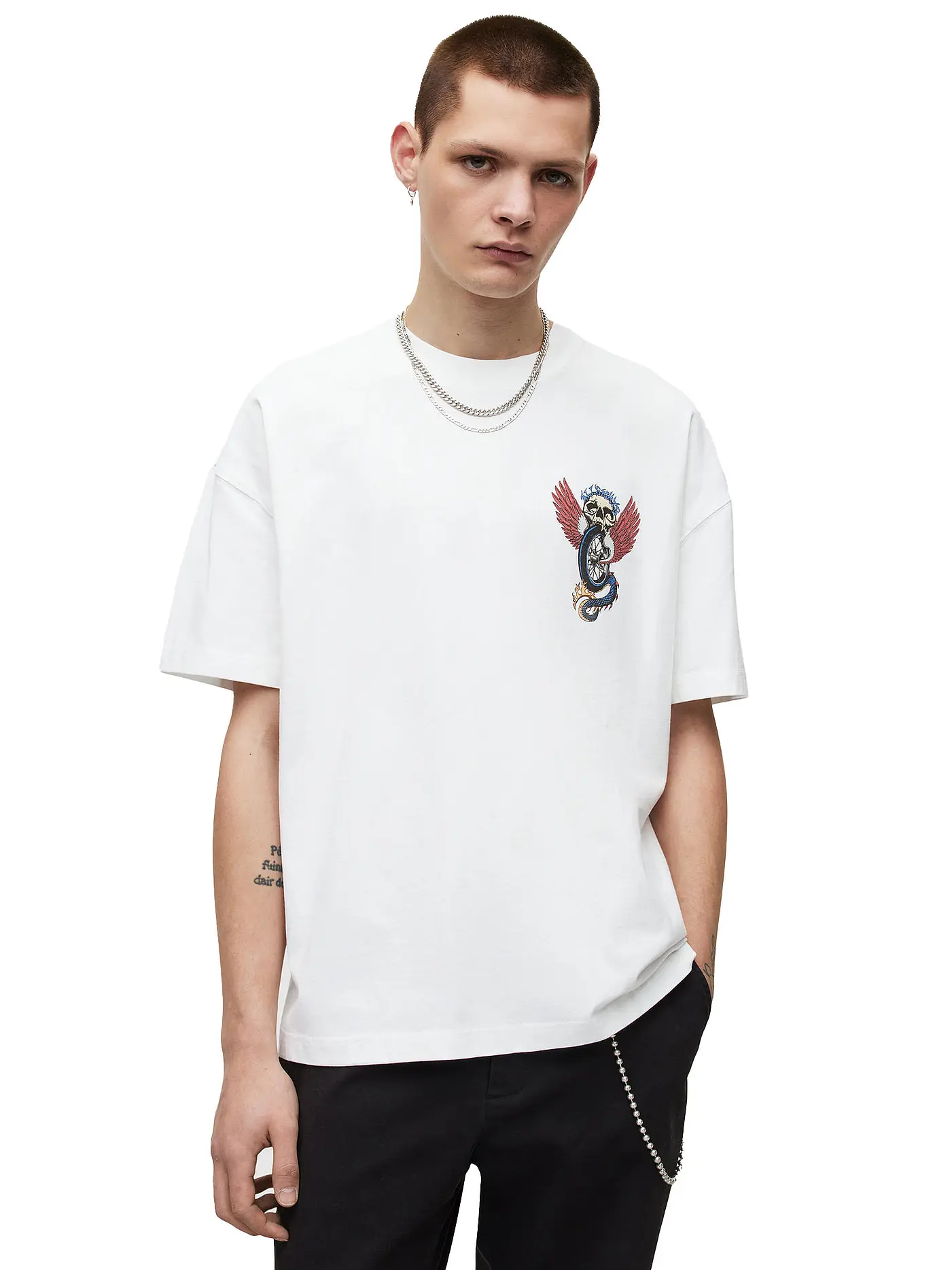 ALLSAINTS | T-Shirt ROAD RASH | weiss