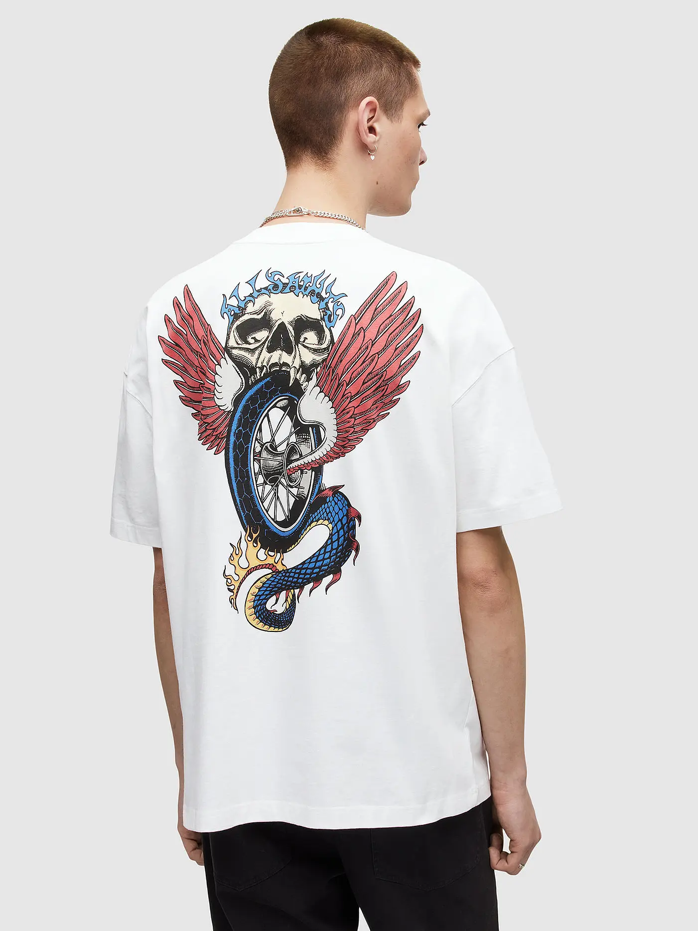 ALLSAINTS | T-Shirt ROAD RASH | weiss