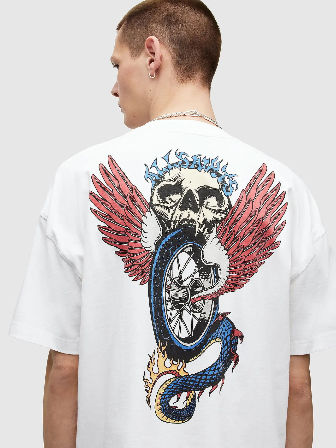 ALLSAINTS | T-Shirt ROAD RASH | weiss