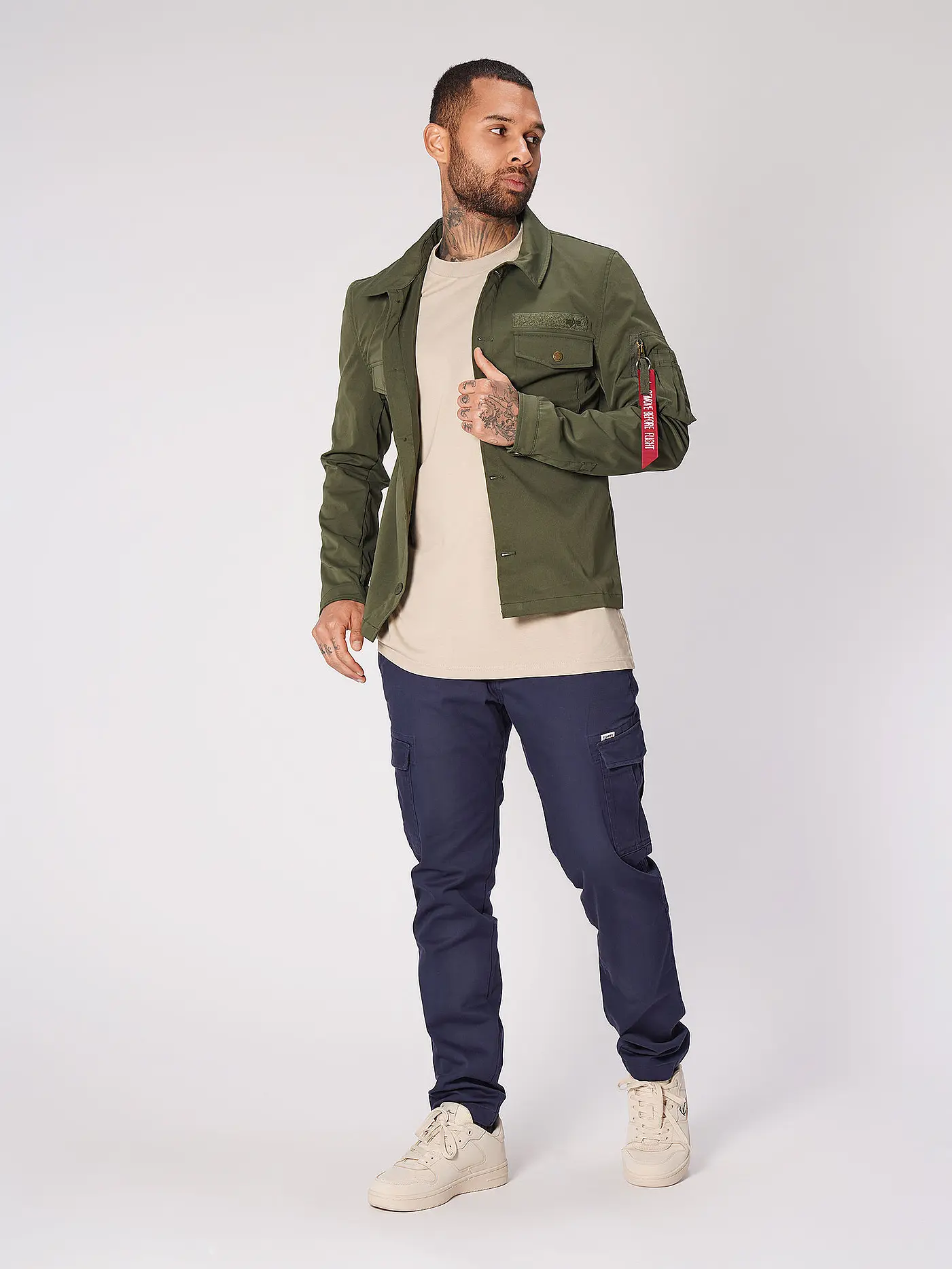 ALPHA INDUSTRIES | Hemd Overshirt | olive