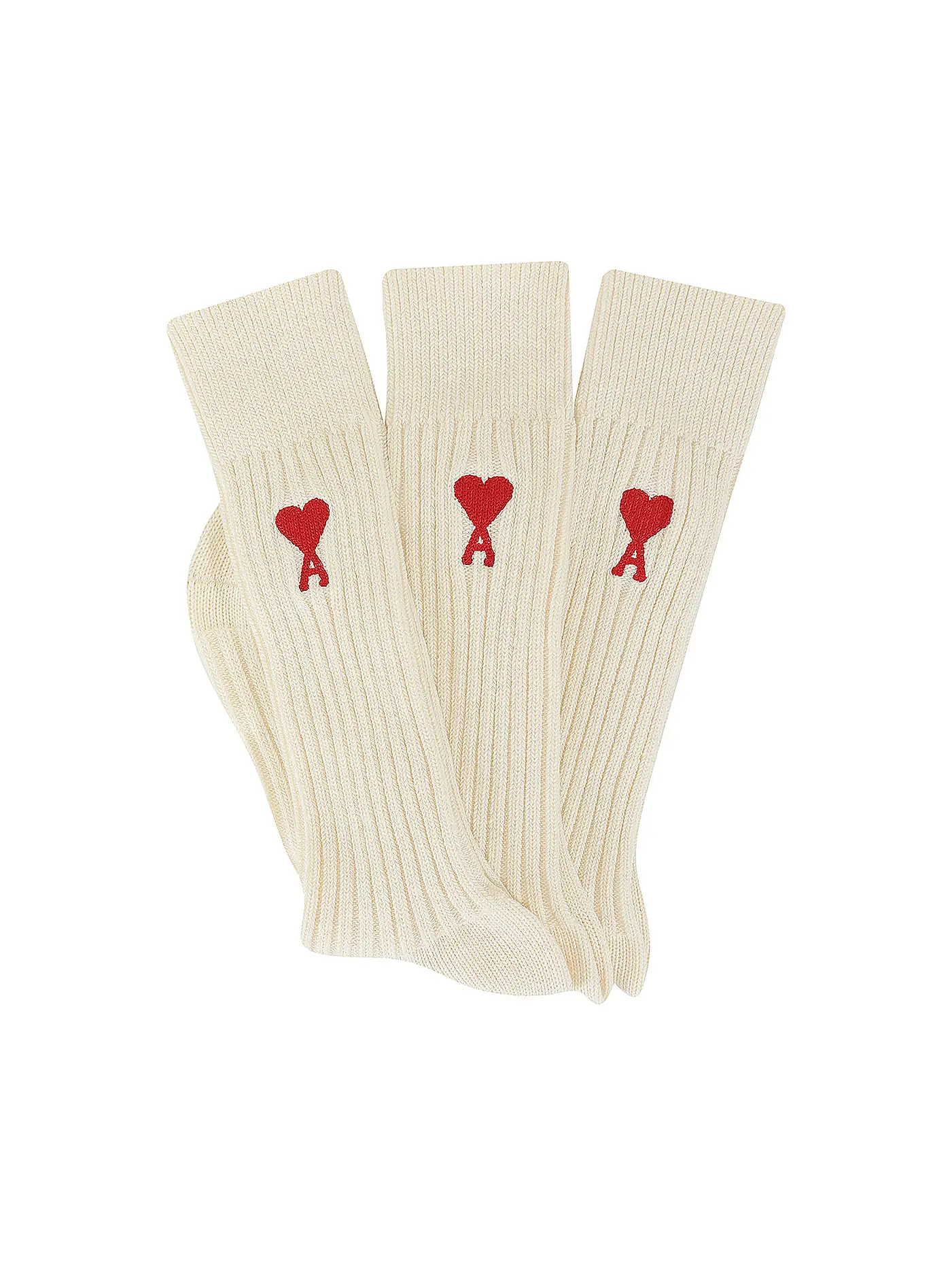 AMI PARIS | Socken 3-er Pkg. off white | creme