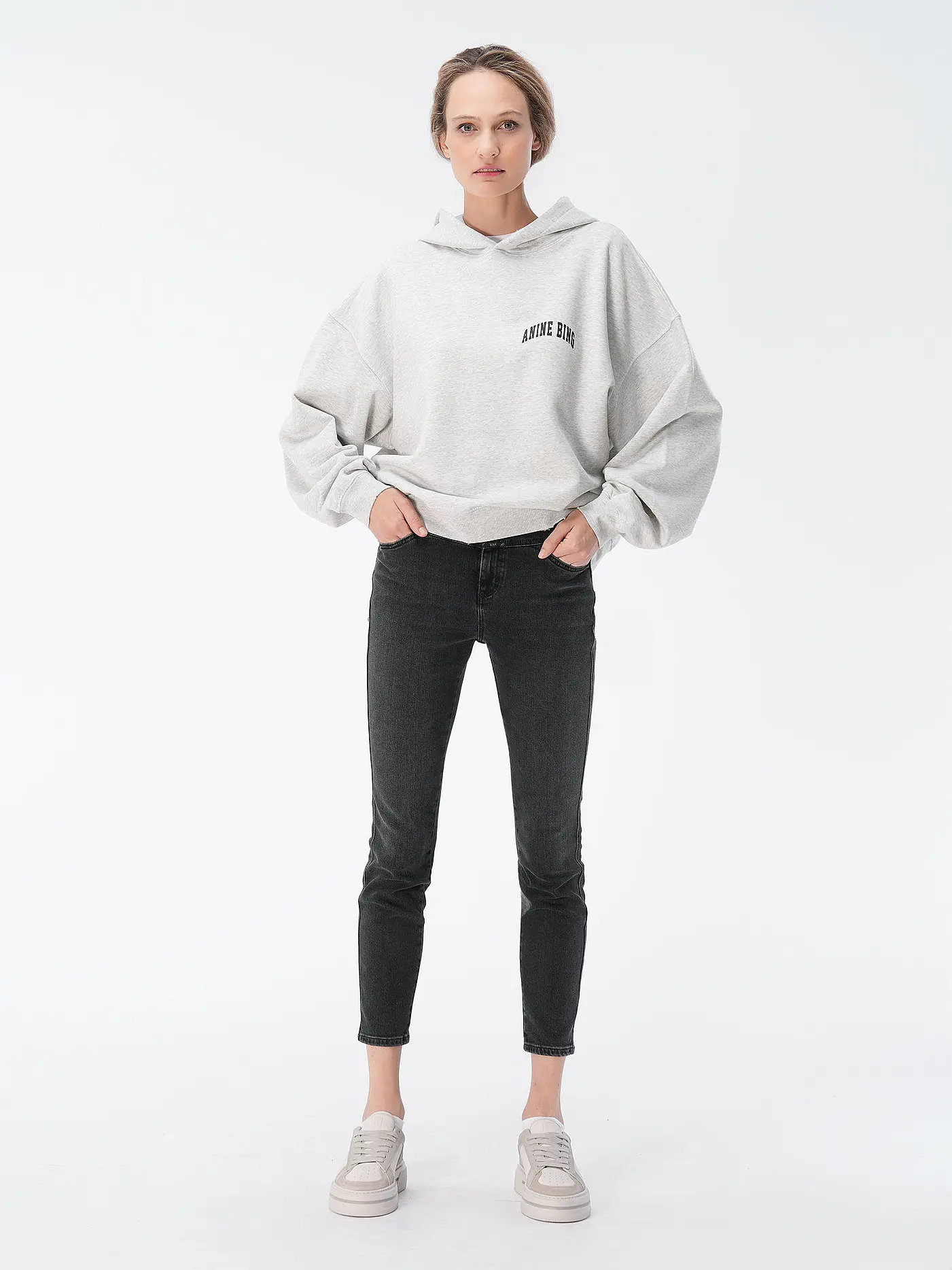 ANINE BING | Kapuzensweater - Hoodie ALEC | hellgrau