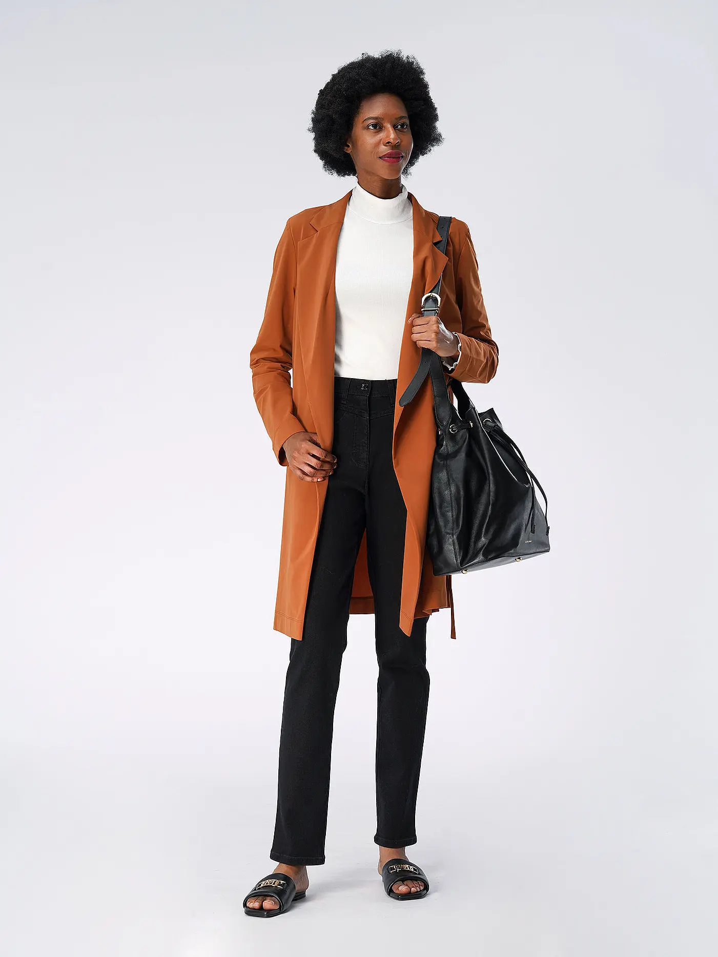 ANINE BING | Ledertasche - Bucket Bag ALANA | schwarz