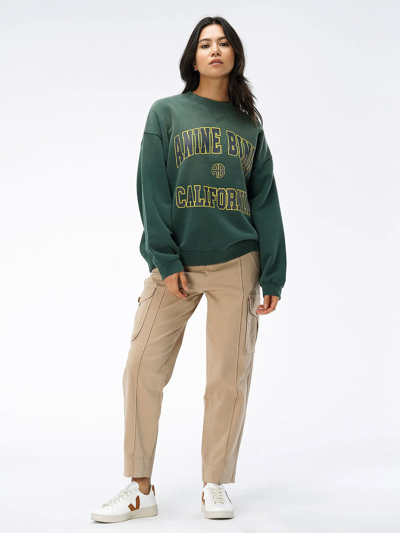 ANINE BING | Sweater CALIFORNIA | dunkelgrün