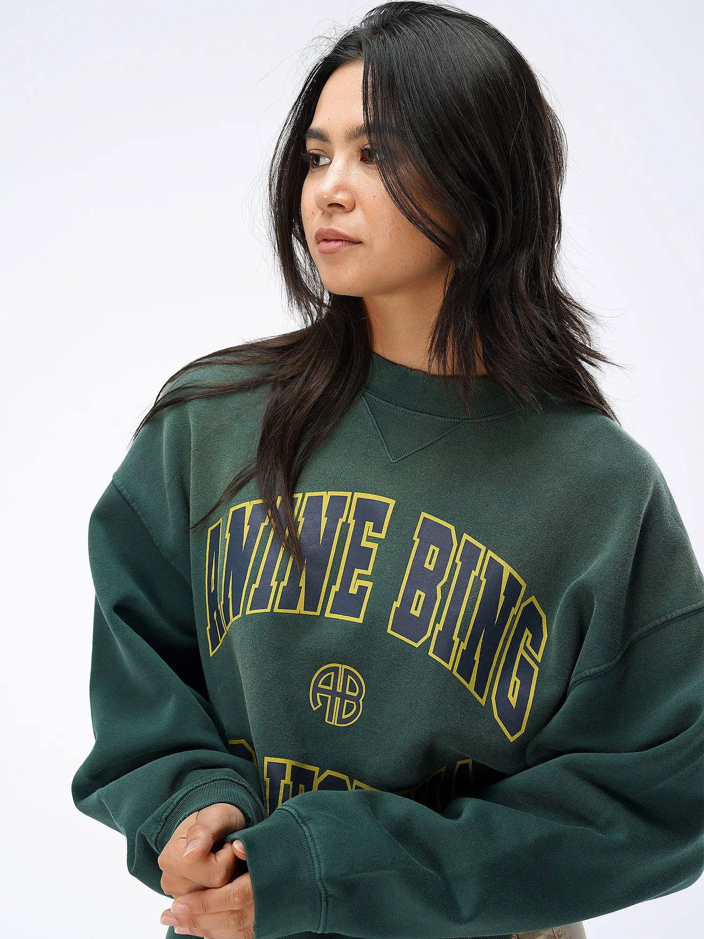 ANINE BING | Sweater CALIFORNIA | dunkelgrün