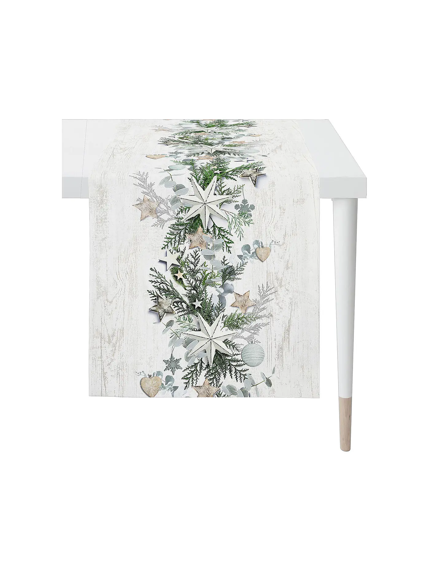 APELT | Läufer WINTERWELT 48x140cm Weiss | weiss