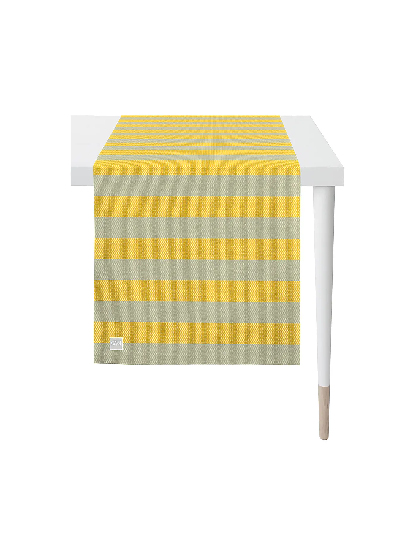 APELT | Tischläufer "Outdoor" 46x140cm (Grau) | gelb