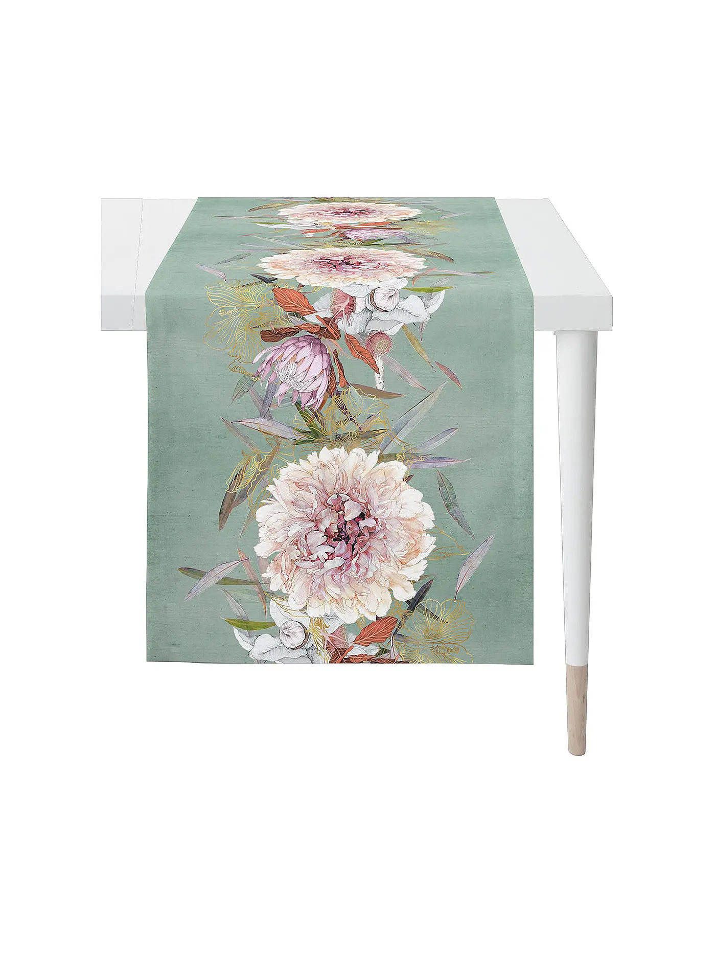 APELT | Tischläufer 48x140cm HERBSTZEIT türkis | türkis