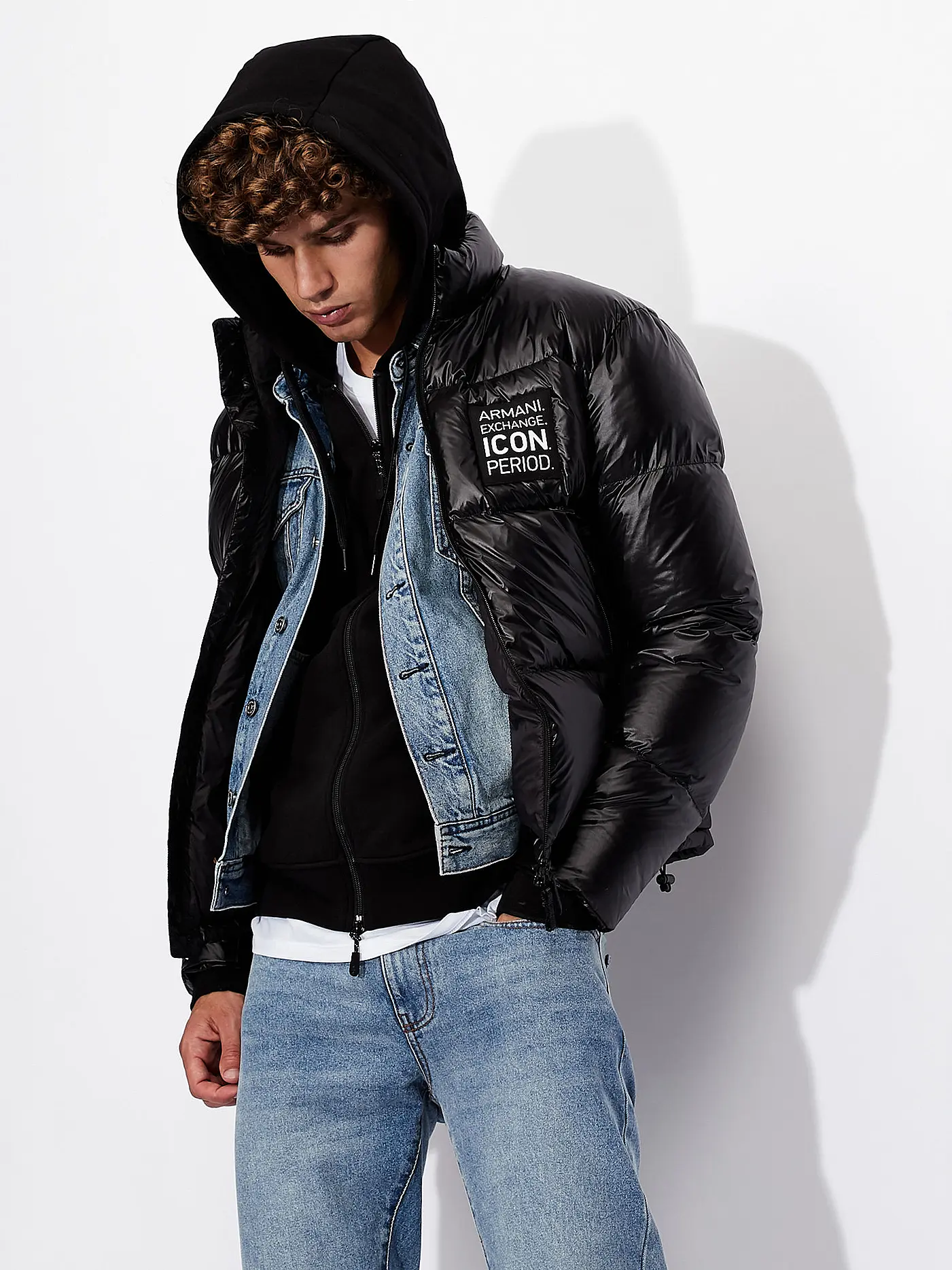 ARMANI EXCHANGE | Daunensteppjacke  | schwarz
