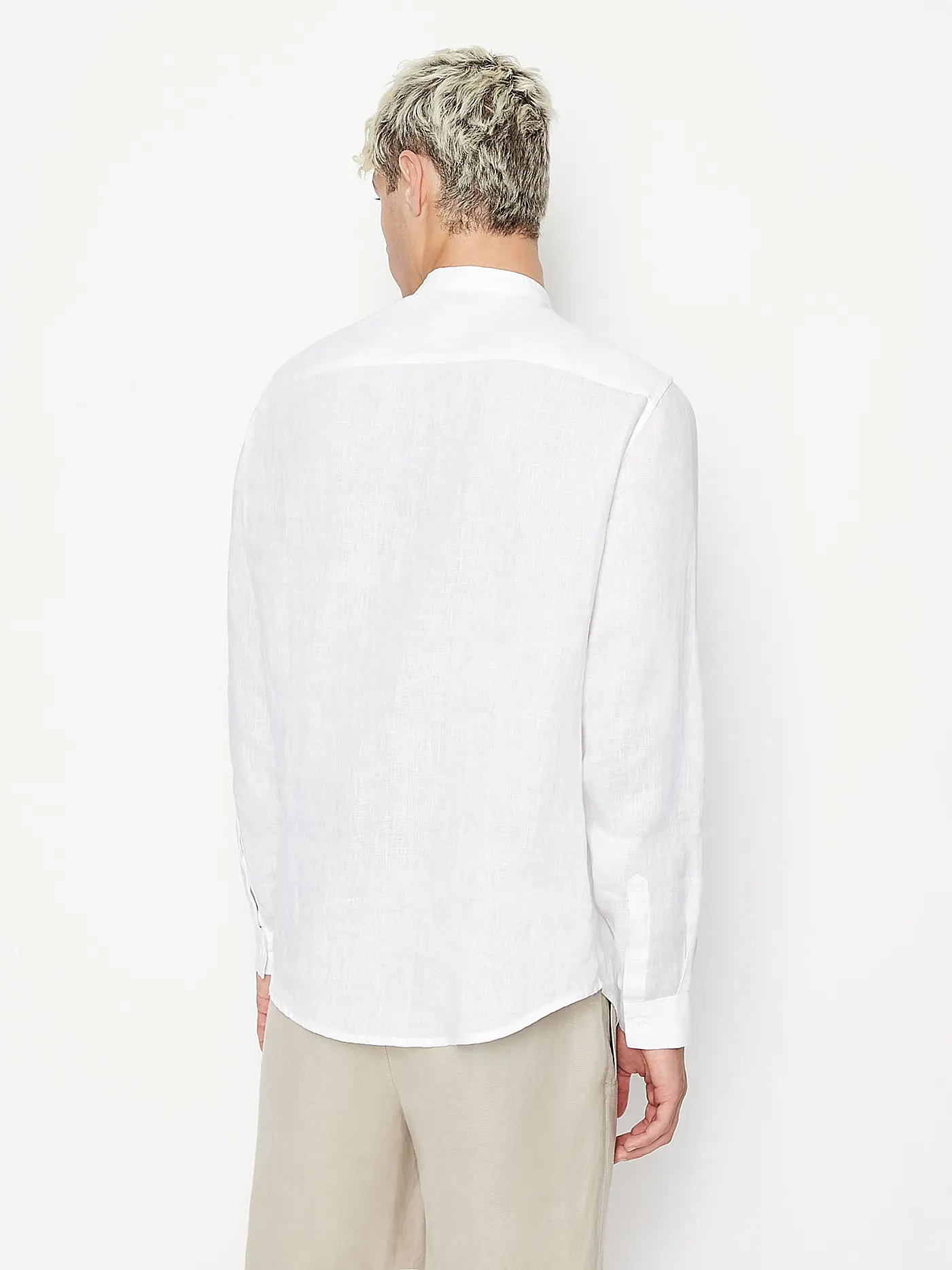 ARMANI EXCHANGE | Leinenhemd Regular Fit  | weiss