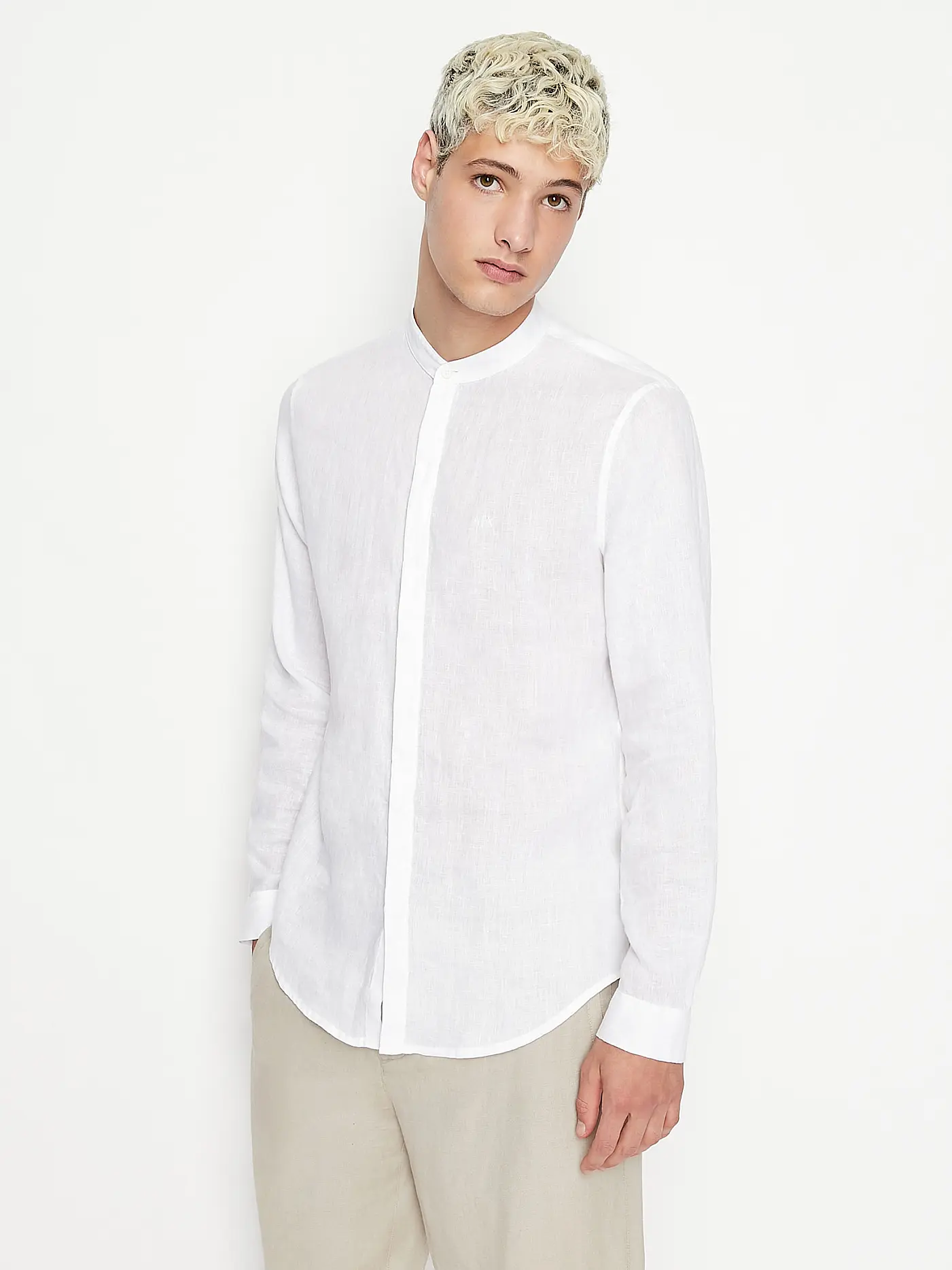 ARMANI EXCHANGE | Leinenhemd | weiss