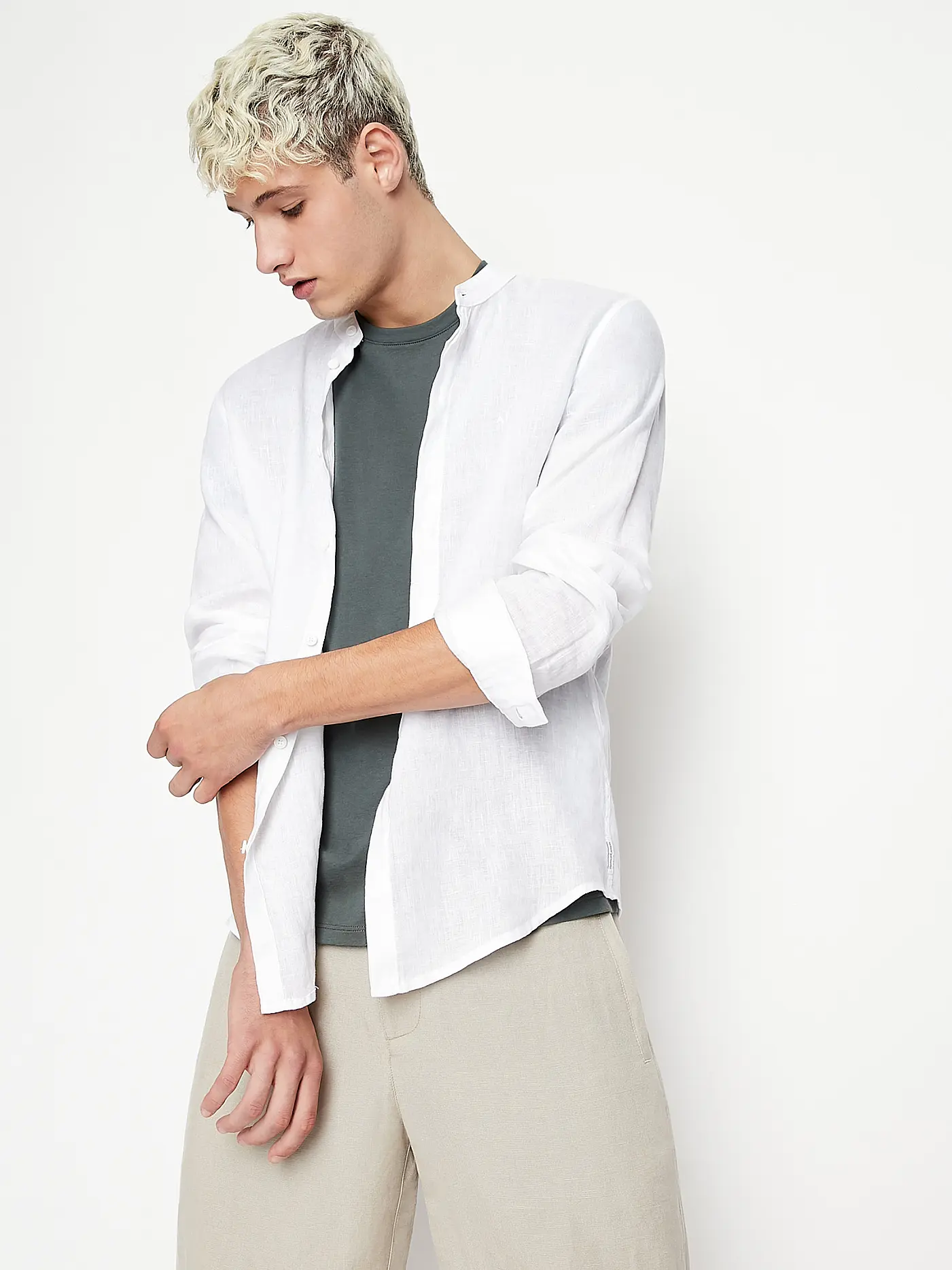 ARMANI EXCHANGE | Leinenhemd | weiss