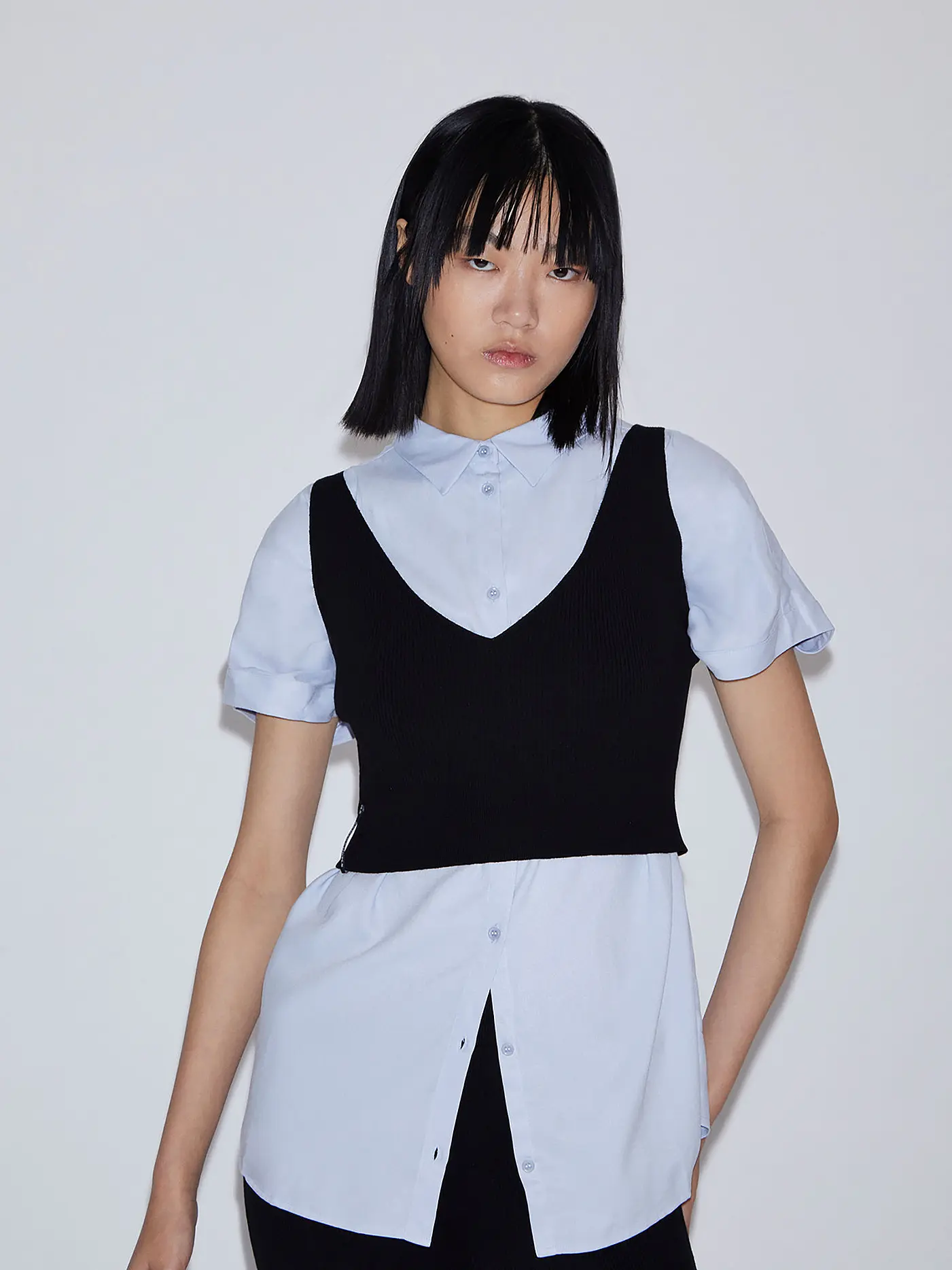 ARMEDANGELS | Lounge Top Cropped Fit TELMAA | schwarz