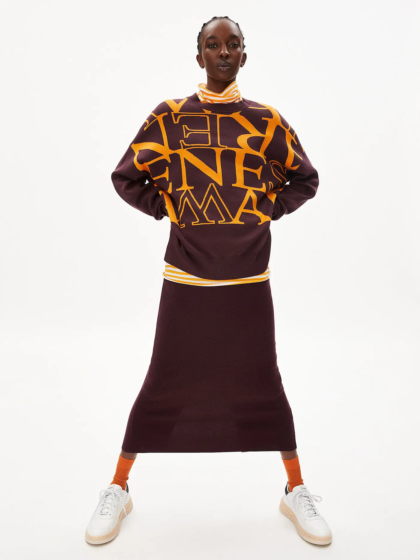 ARMEDANGELS | Midirock  MILANAA | dunkelrot