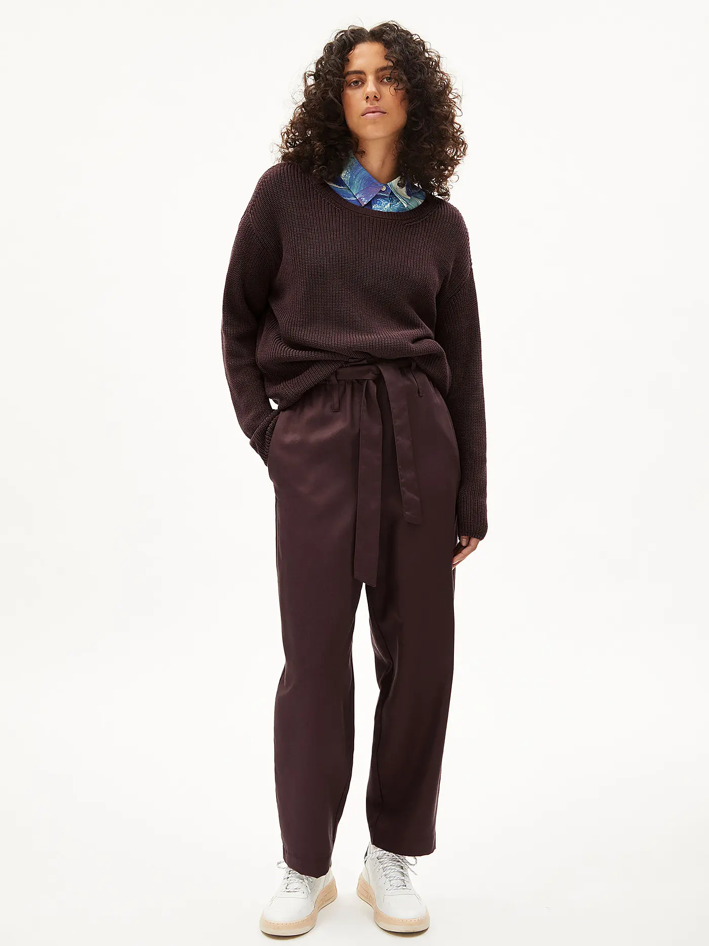 ARMEDANGELS | Pullover Oversized Fit NURIELLA | dunkelrot