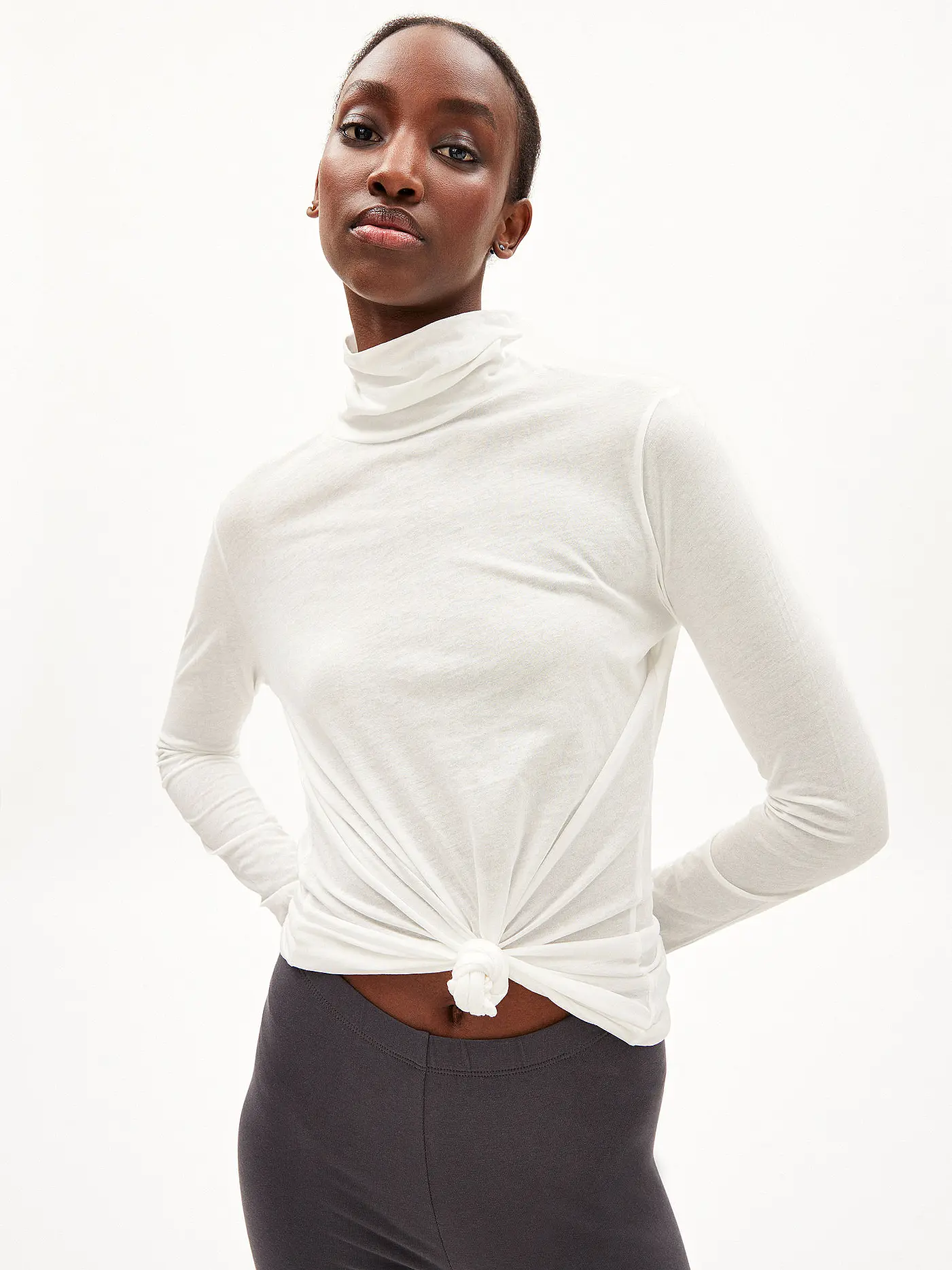 ARMEDANGELS | Rollkragenshirt MALANAA  | creme