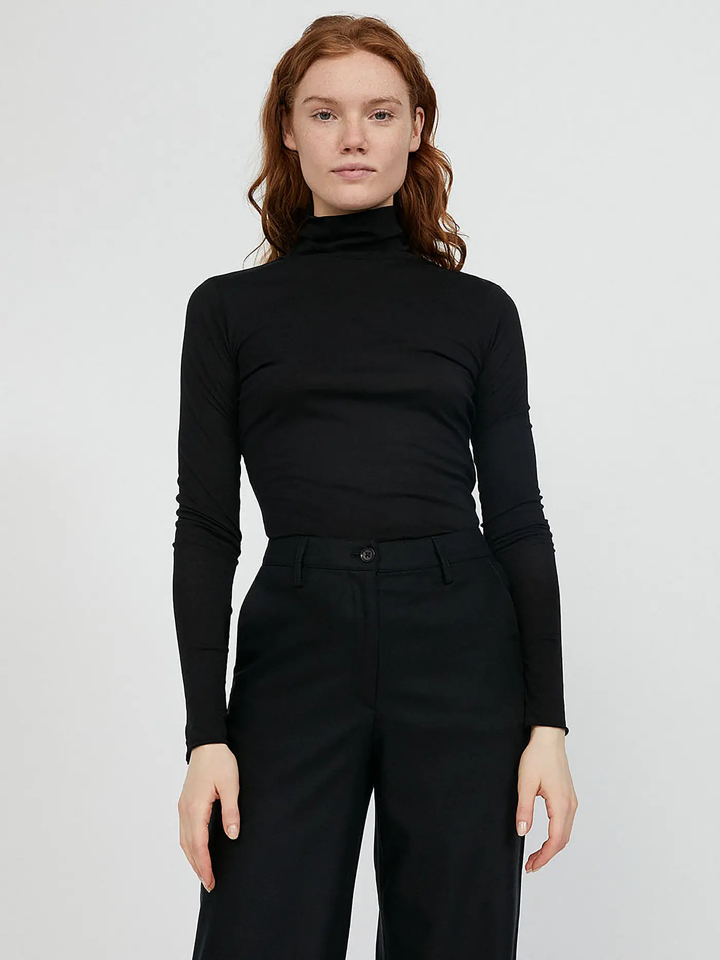 ARMEDANGELS | Rollkragenshirt MALANAA  | schwarz