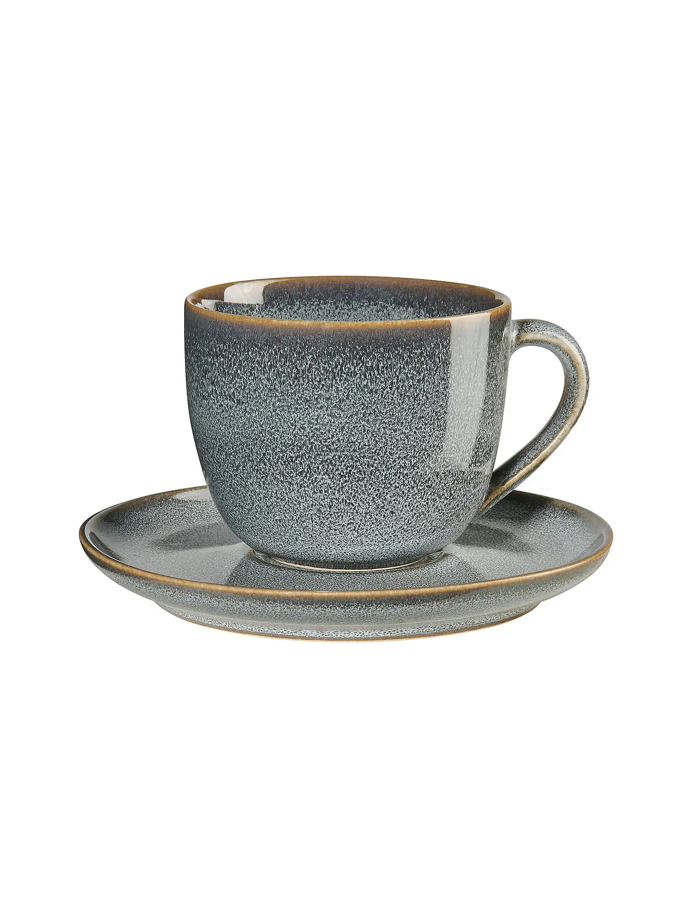ASA SELECTION | Cappuccinotasse mit Untertasse 0,23l Saisons Midnight Blue | hellblau