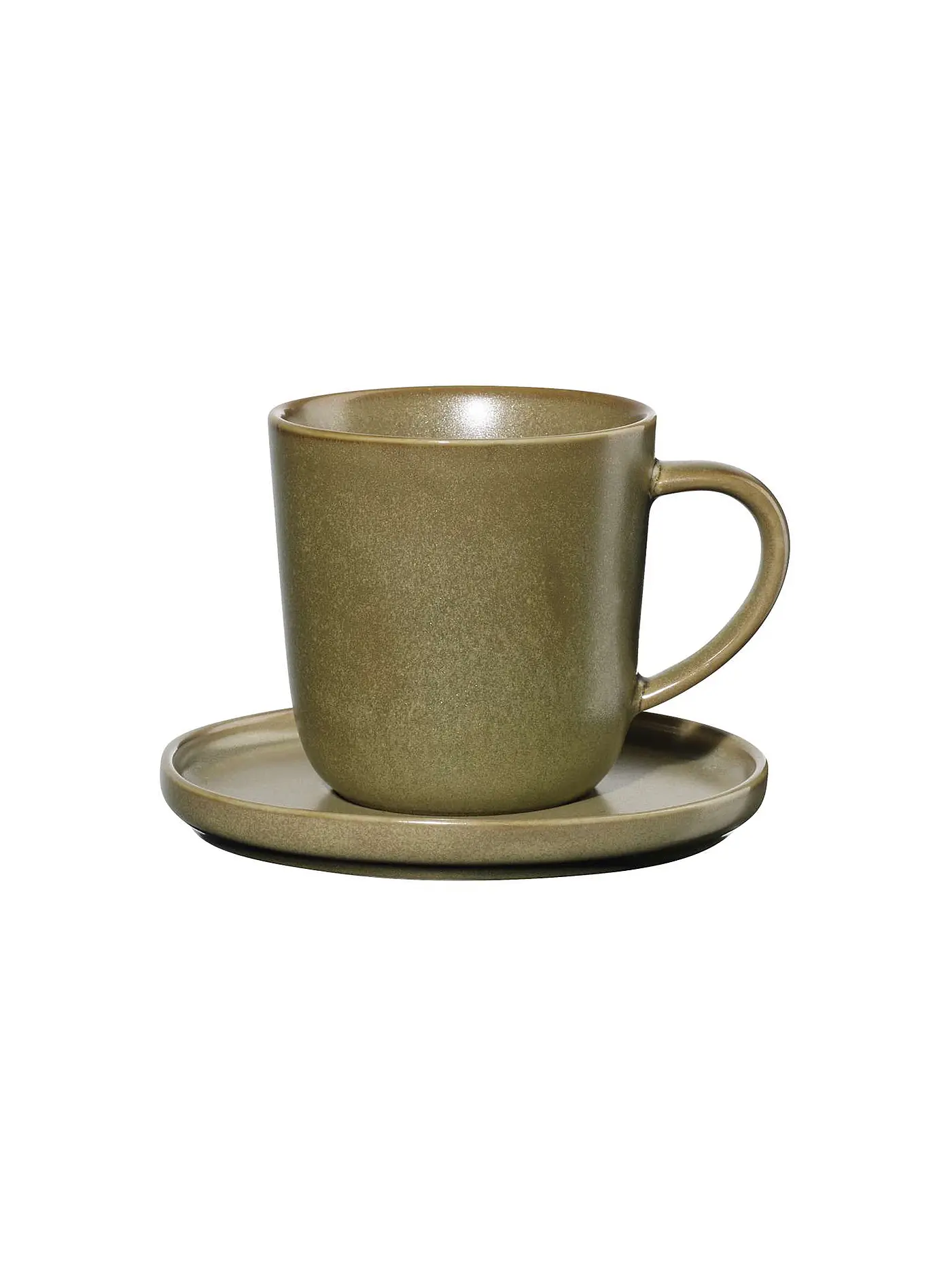 ASA SELECTION | Espressotasse mit Untertasse 0,08l Coppa Kuro/Schwarz | olive