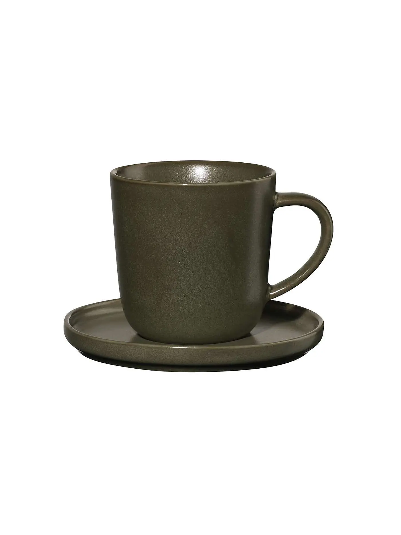 ASA SELECTION | Espressotasse mit Untertasse 0,08l Coppa Kuro/Schwarz | dunkelgrün
