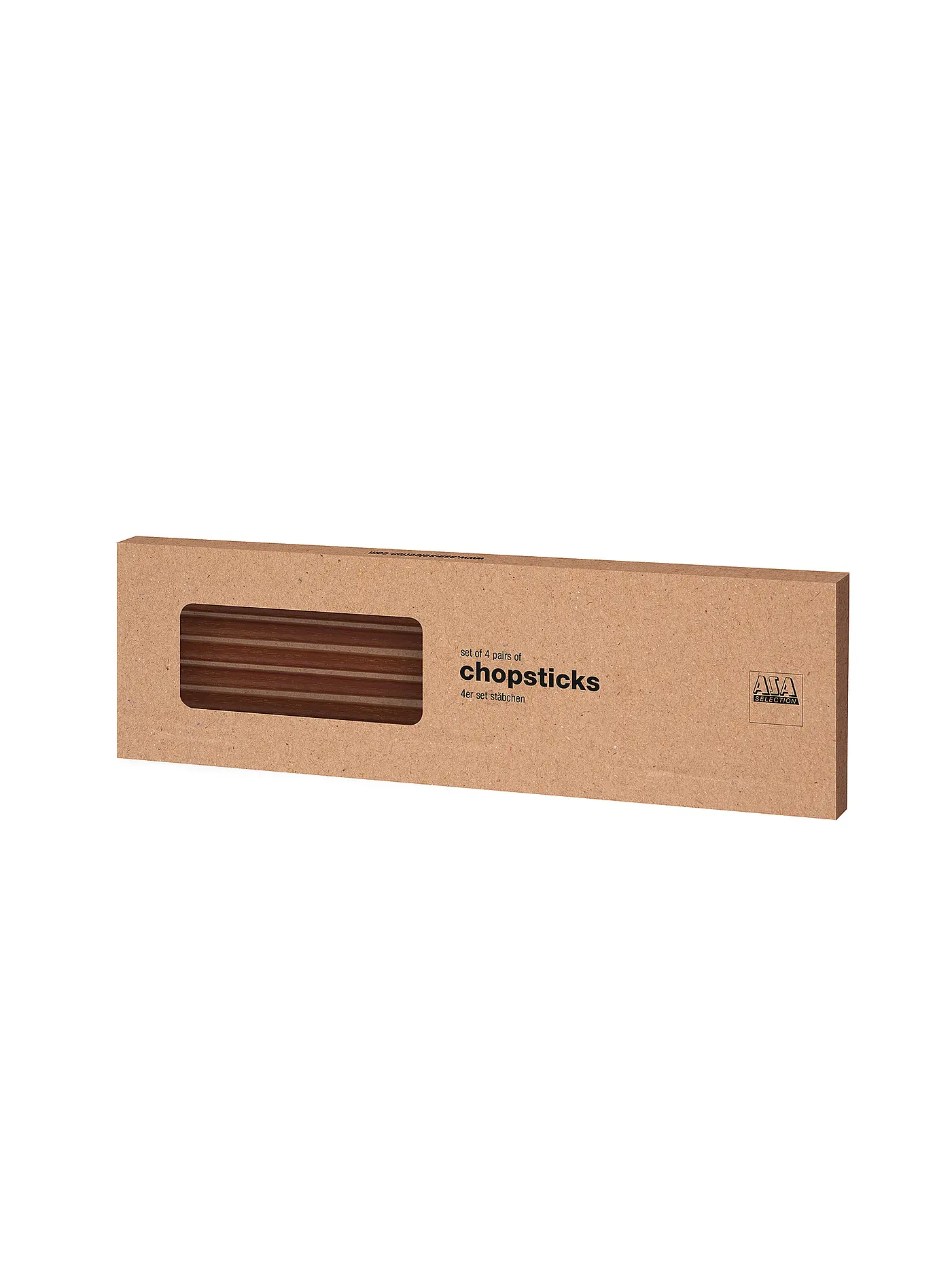 ASA SELECTION | Essstäbchen 4er Set 25cm Akazienholz | braun