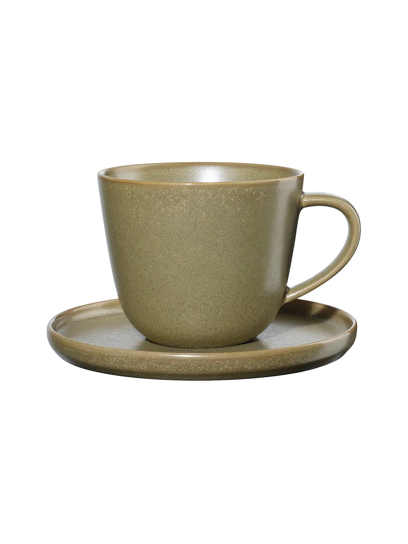 ASA SELECTION | Kaffeetasse mit Untertasse 0,25l Coppa Kuro/Schwarz | olive