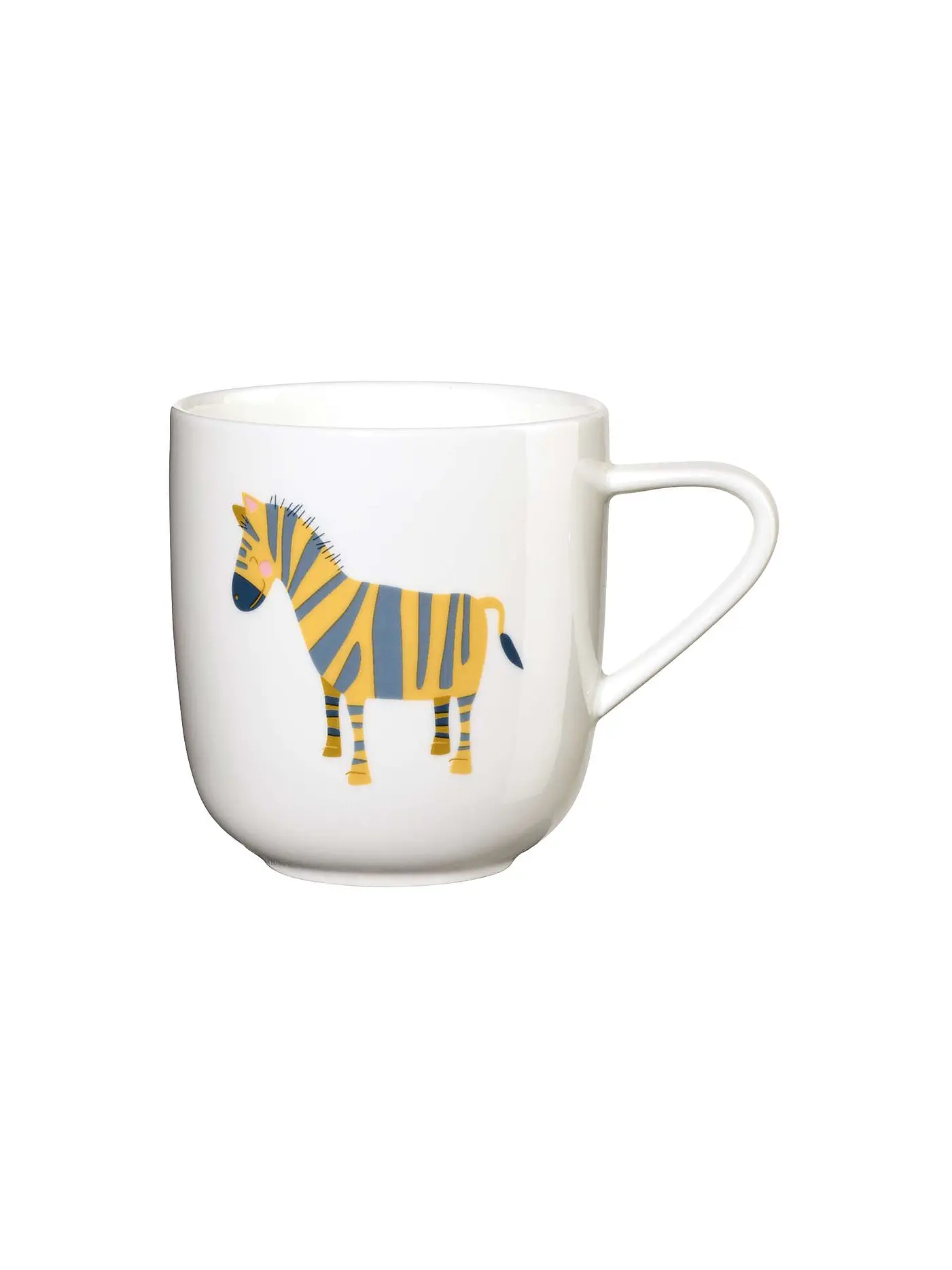 ASA SELECTION | Kinder Henkelbecher 0,25l Wildlife Zebra Zoe | weiss