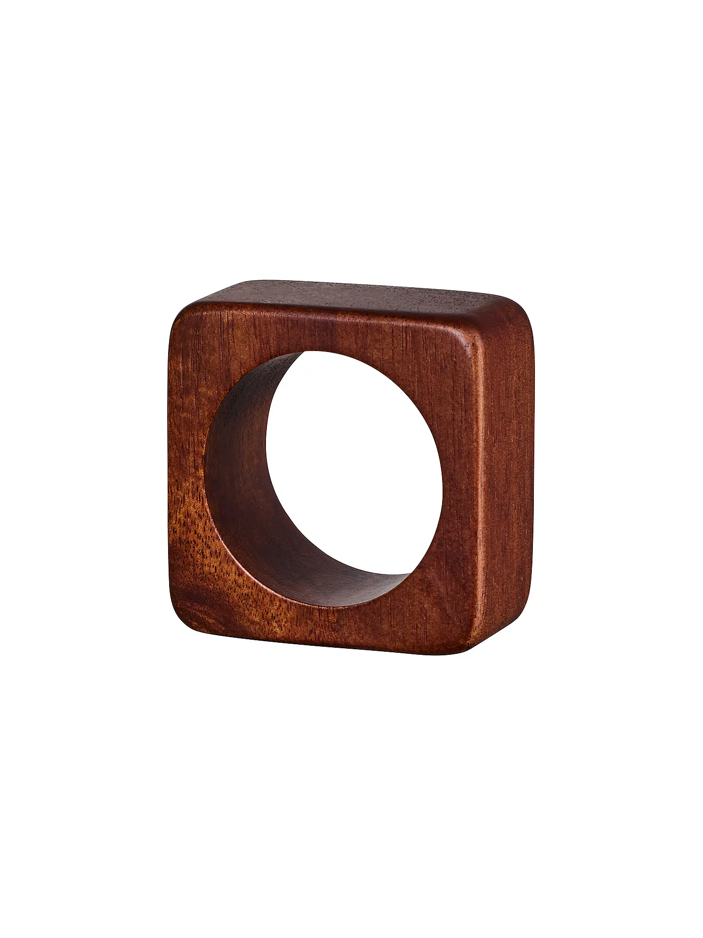 ASA SELECTION | Serviettenringe 2er Set eckig/glatt Akazienholz | braun