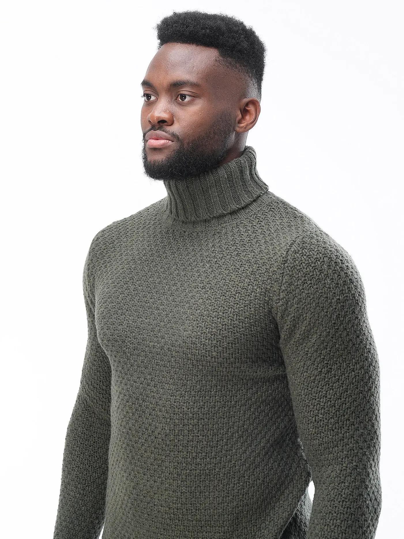 ASPESI | Rollkragenpullover  | olive