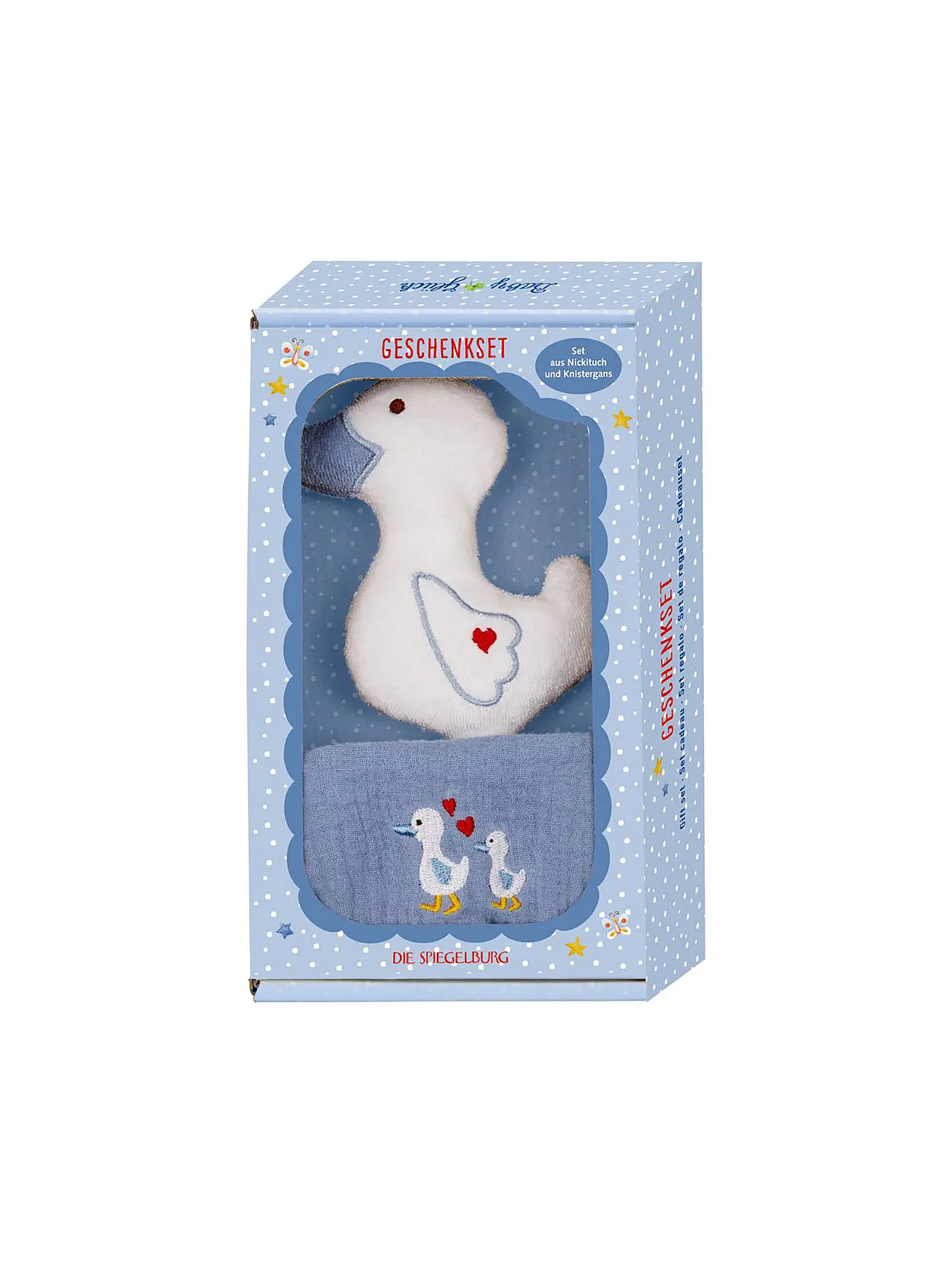 BABY GLÜCK | Geschenkset Gans Hellblau  | hellblau
