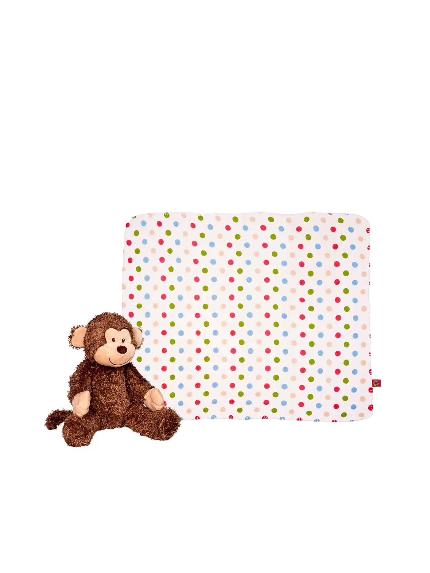 BABY GLÜCK | Geschenkset Plüschaffe und Decke | braun