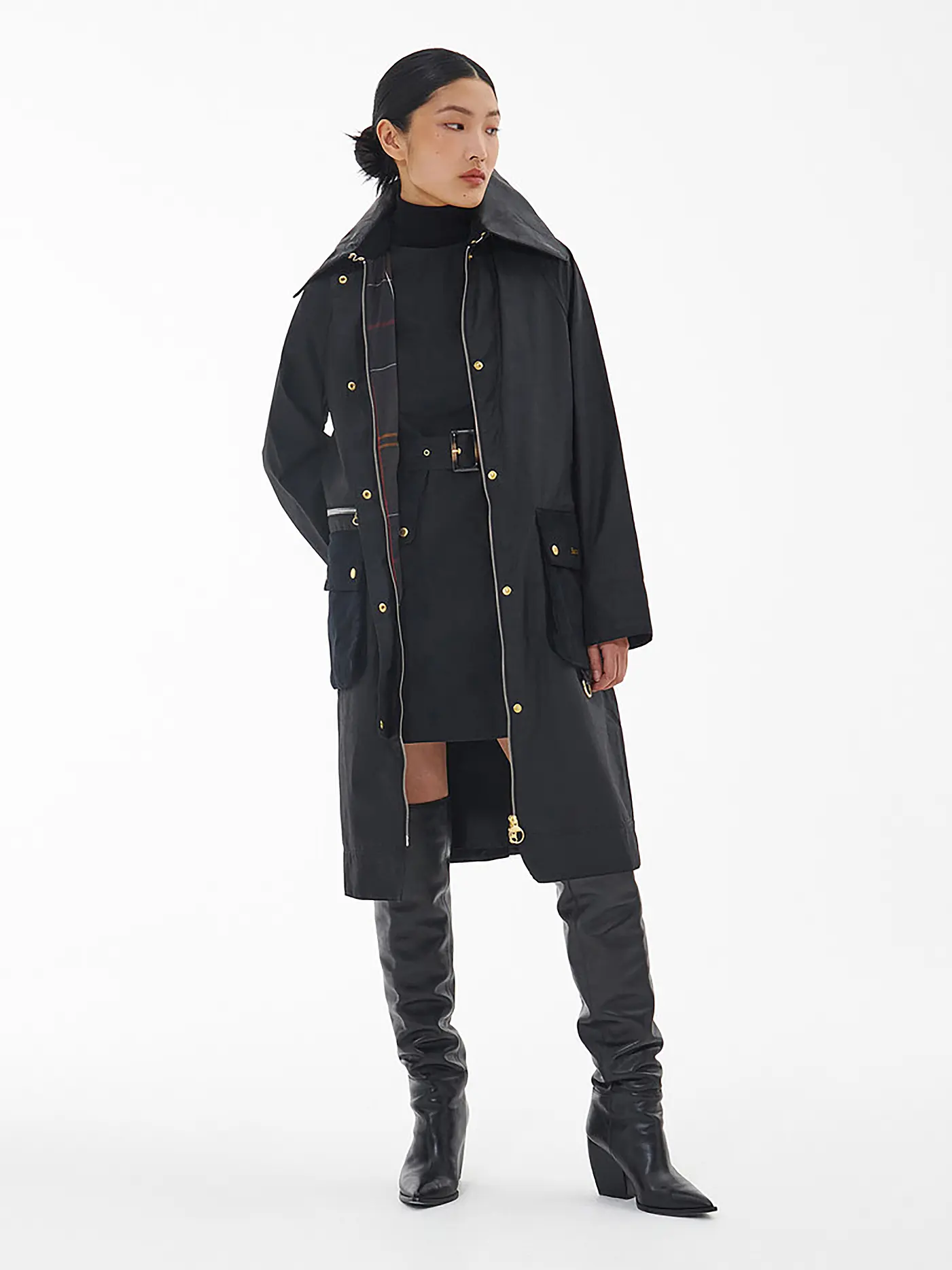 BARBOUR | Trenchcoat TOWNFIELD WAX | schwarz