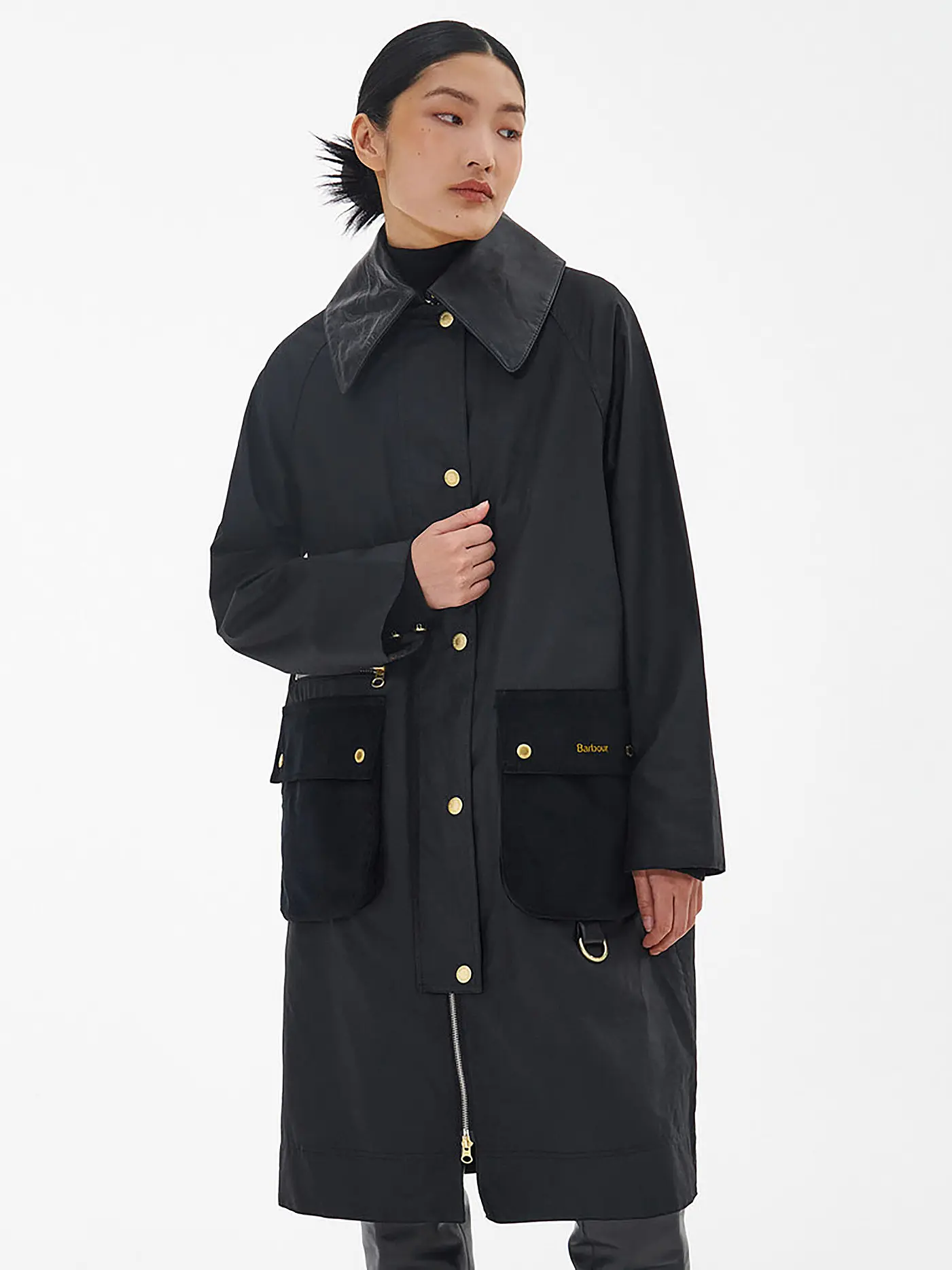 BARBOUR | Trenchcoat TOWNFIELD WAX | schwarz