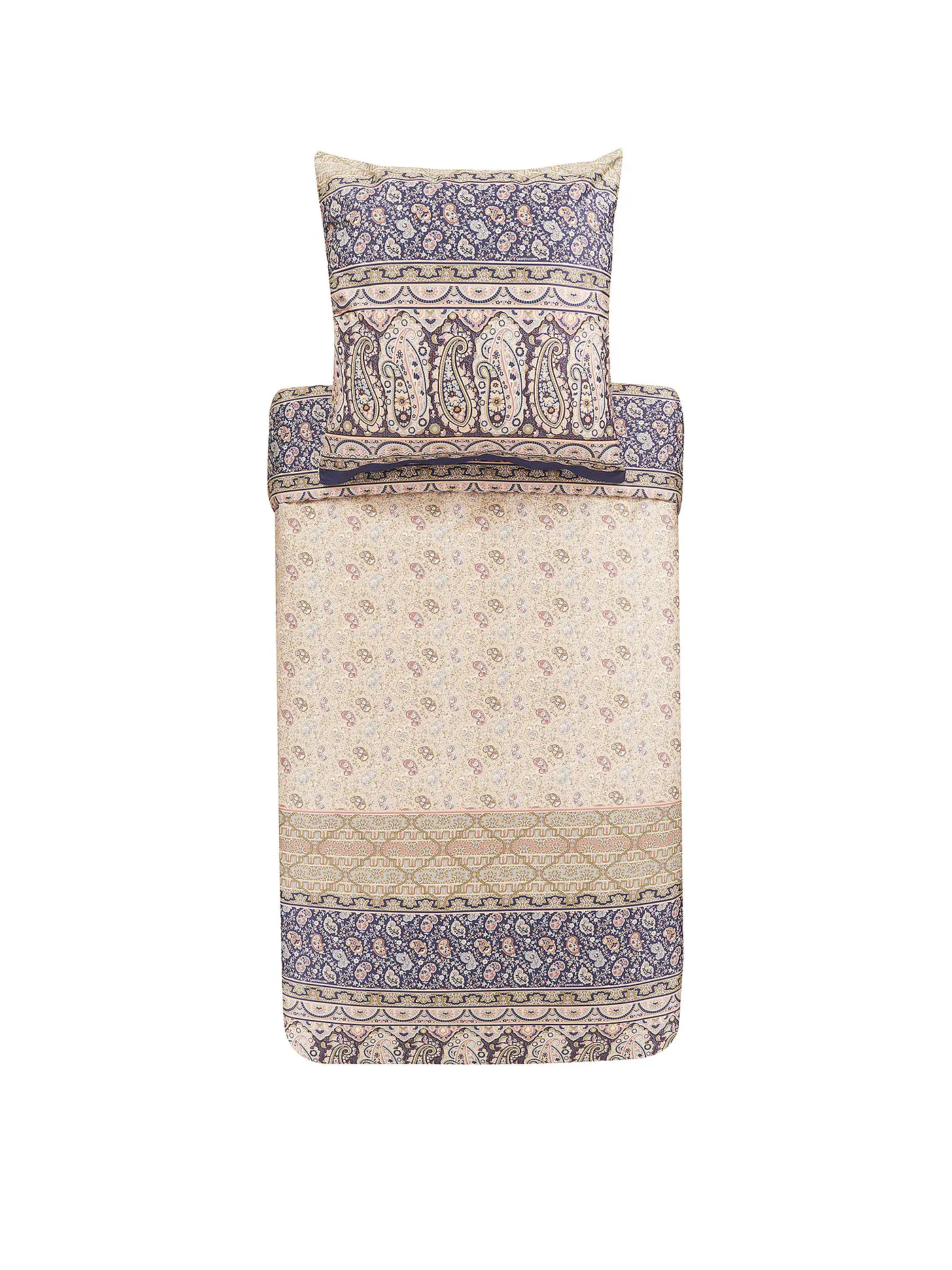 BASSETTI | Satin Bettwäsche IMPERIA 70x90cm/140x200cm beige | beige