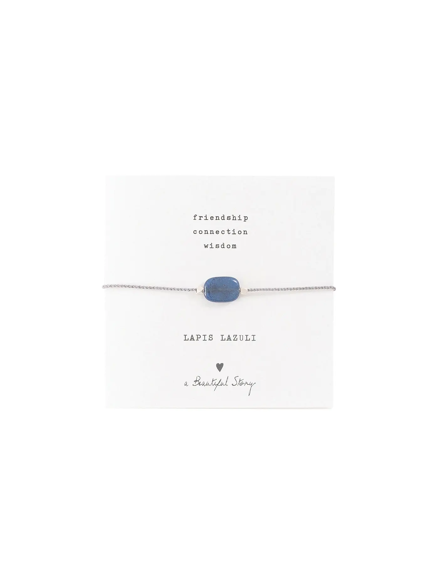 BEAUTIFUL STORY | Edelsteinkarte - Armband Tigerauge | blau