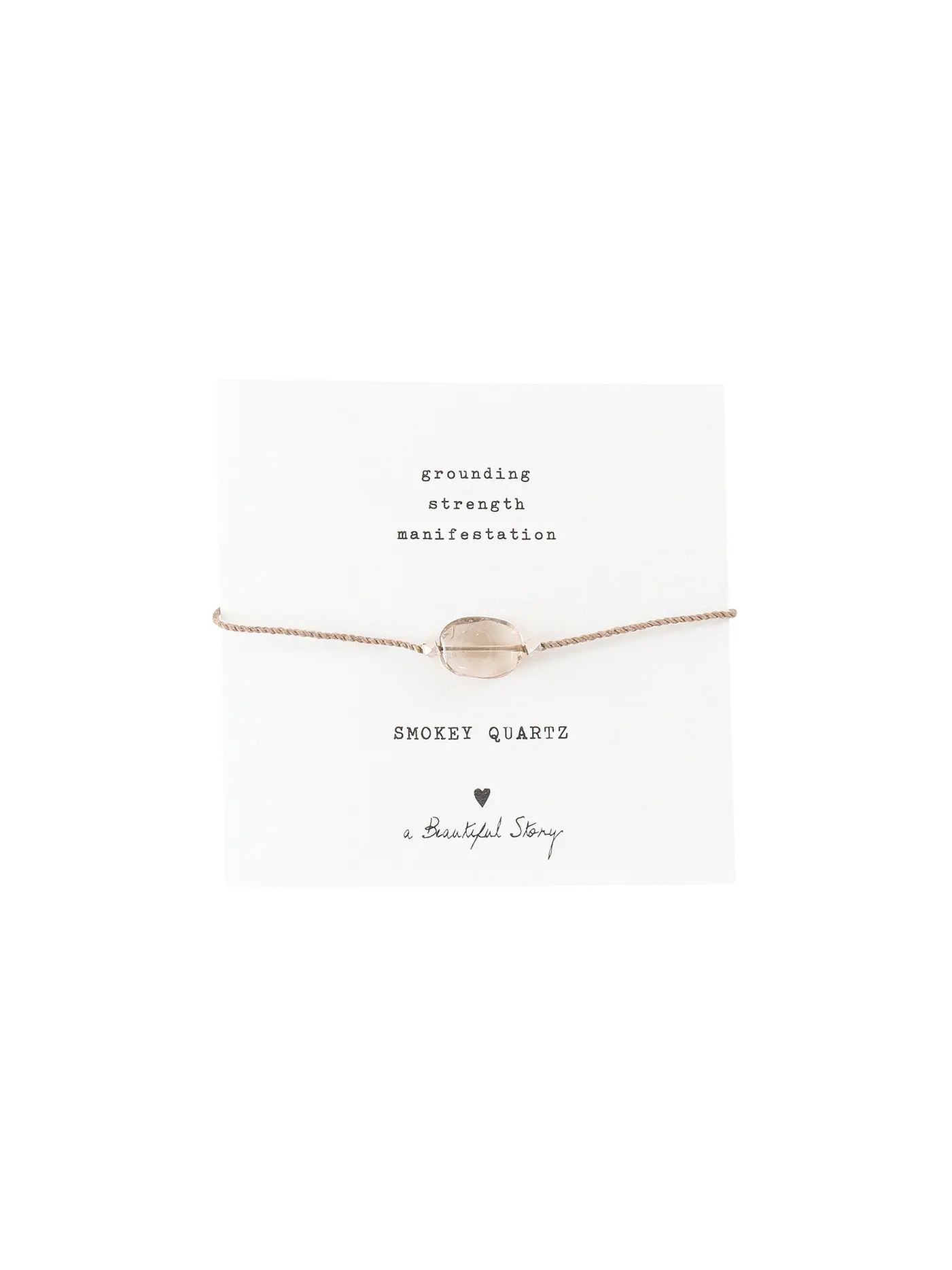 BEAUTIFUL STORY | Edelsteinkarte - Armband Tigerauge | beige