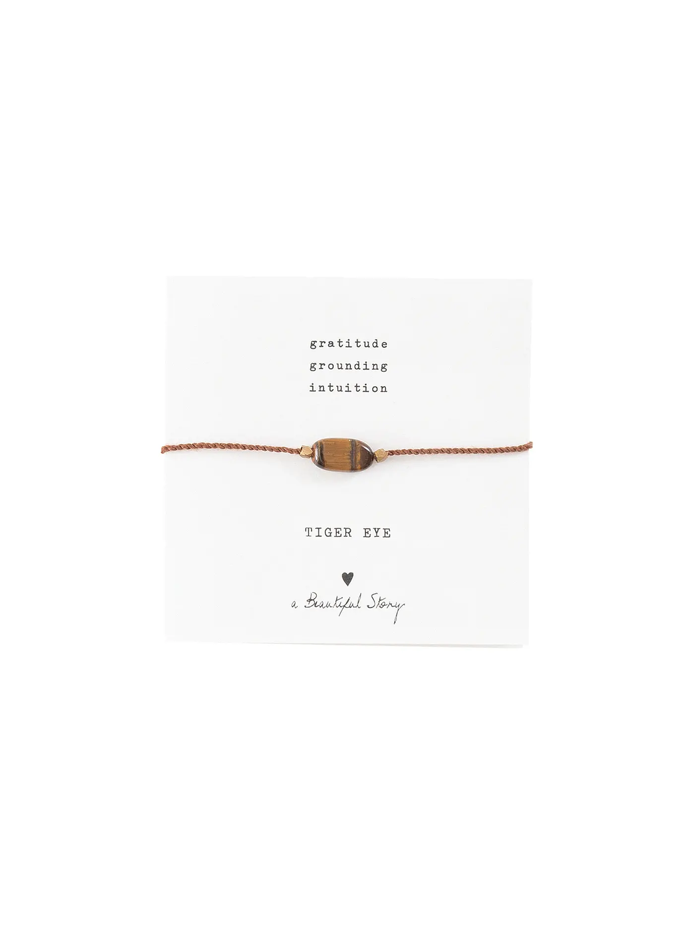BEAUTIFUL STORY | Edelsteinkarte - Armband Tigerauge | braun