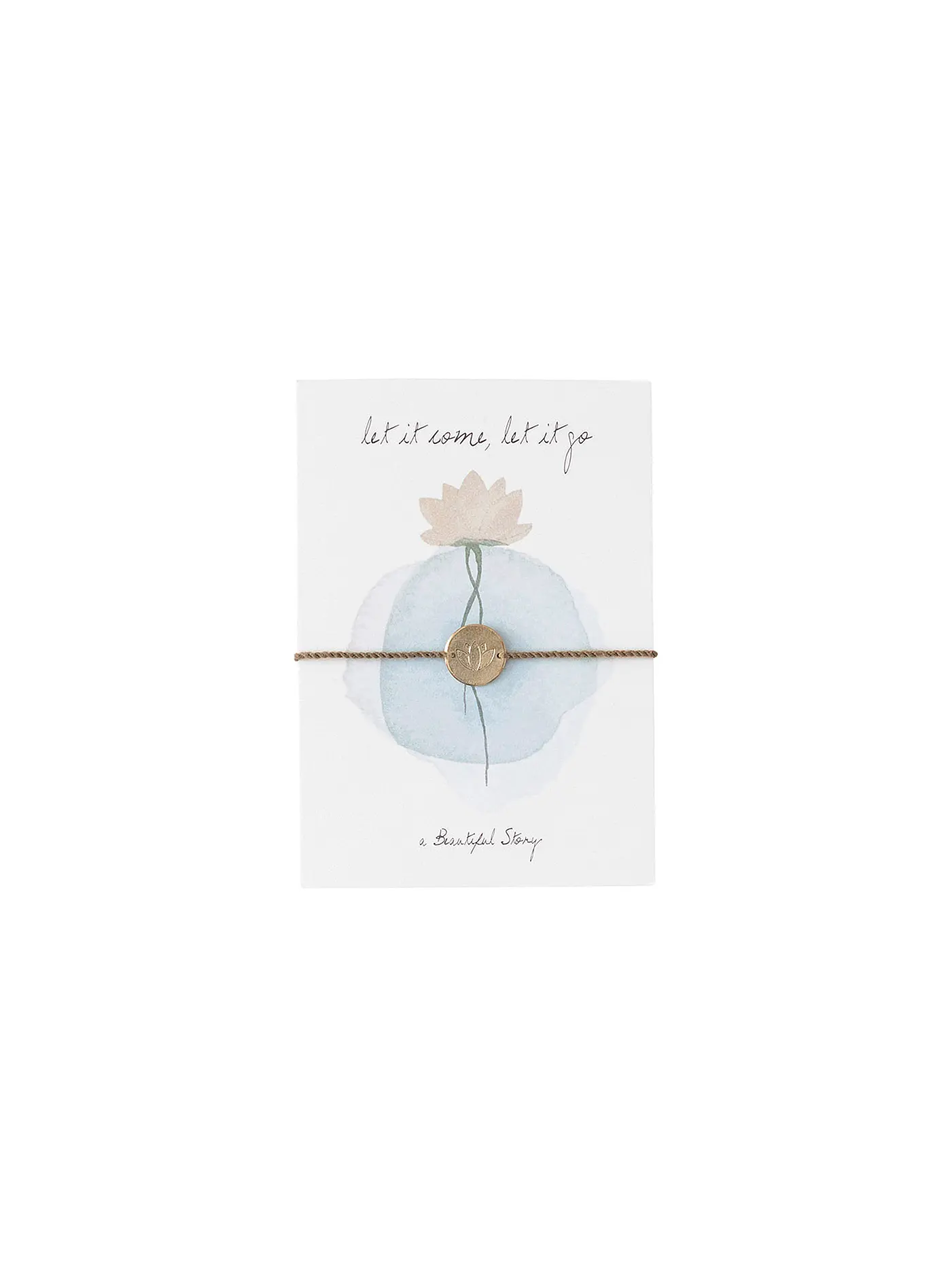 BEAUTIFUL STORY | Schmuckpostkarte Lotusblume | beige