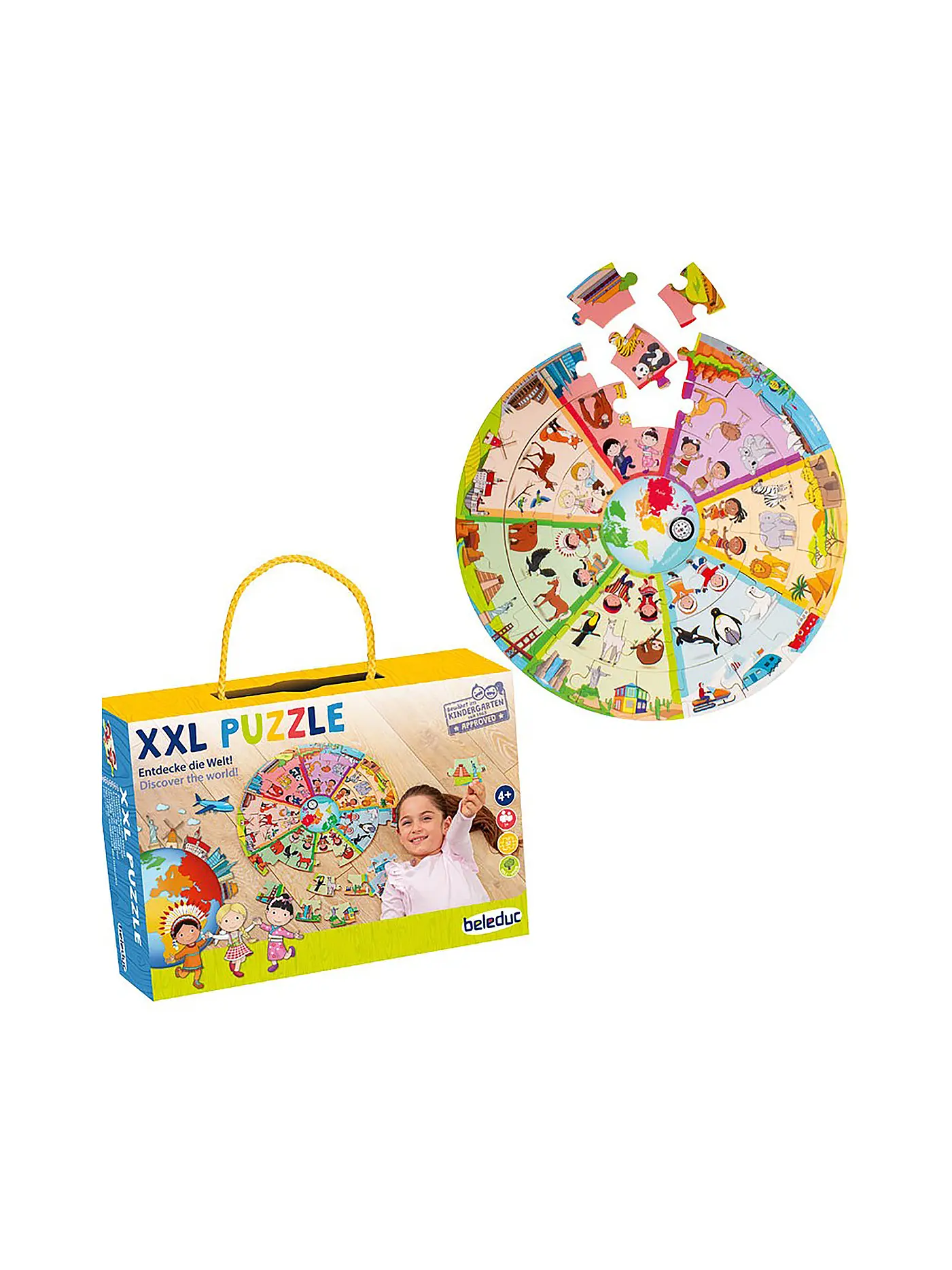 BELEDUC | XXL Lernpuzzle Entdecke die Welt | keine Farbe