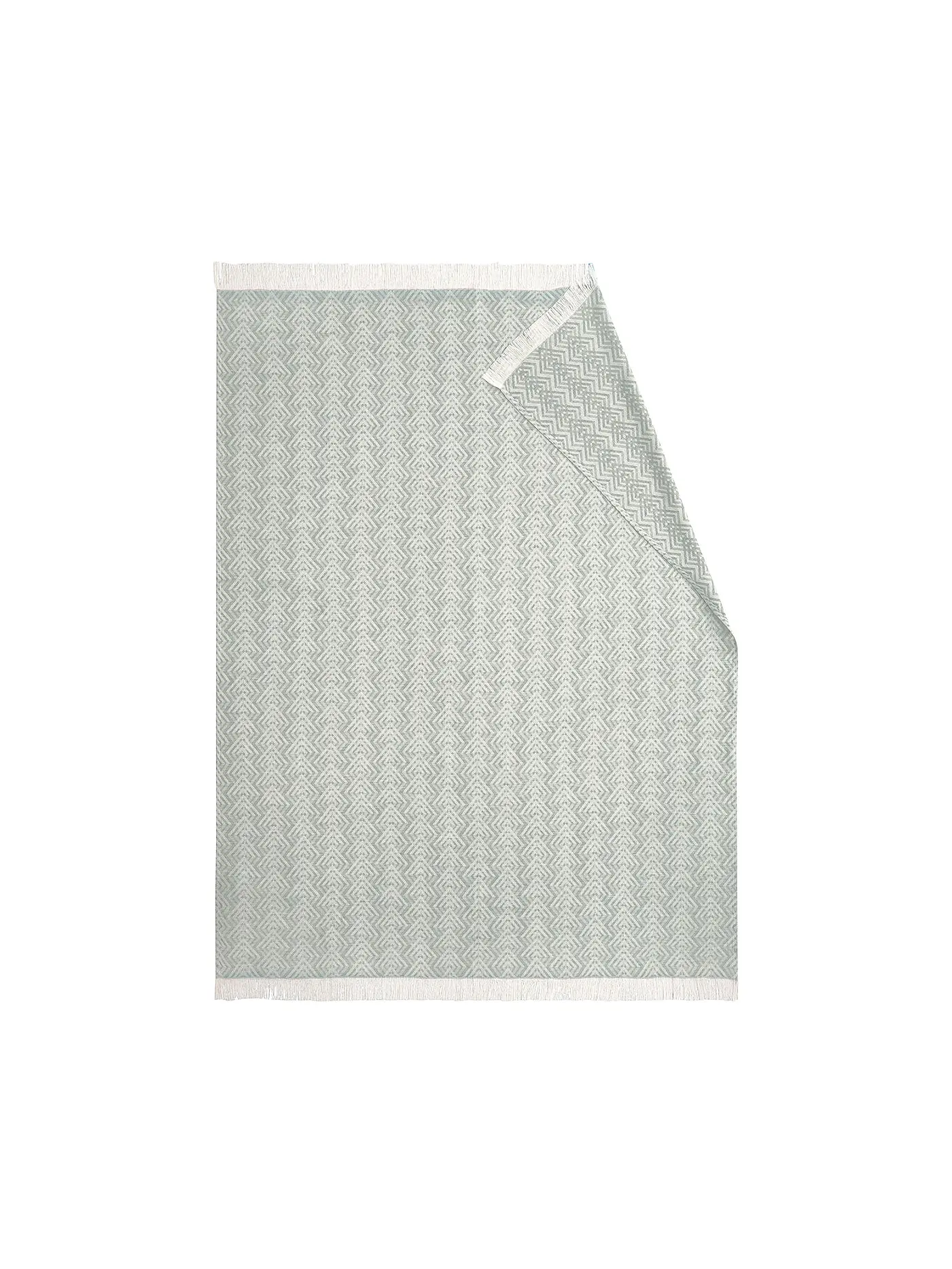 BIEDERLACK | Wohndecke - Plaid 130x180cm Green Mood Cameo Mint | hellgrün