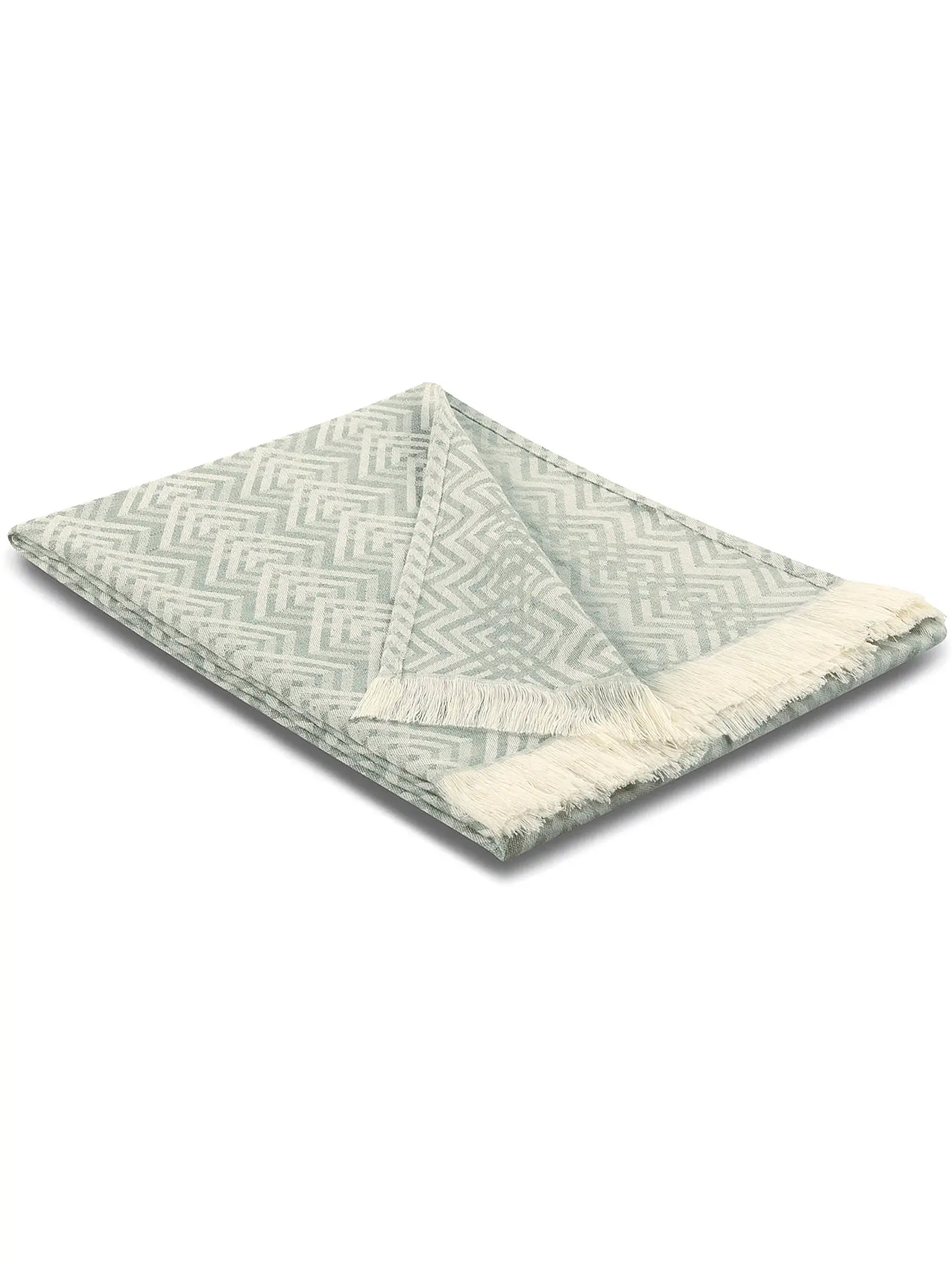 BIEDERLACK | Wohndecke - Plaid 130x180cm Green Mood Cameo Mint | hellgrün
