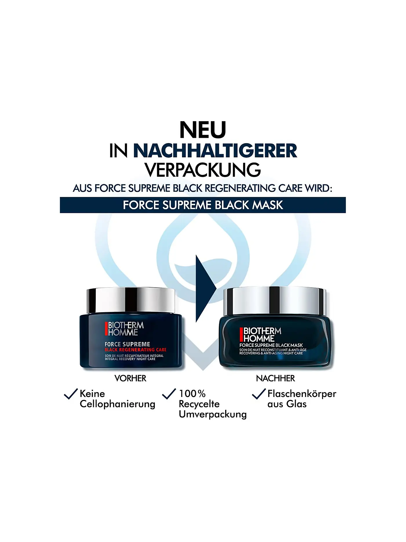 BIOTHERM | Homme Force Supreme Black Mask Nachtcreme 50ml | keine Farbe