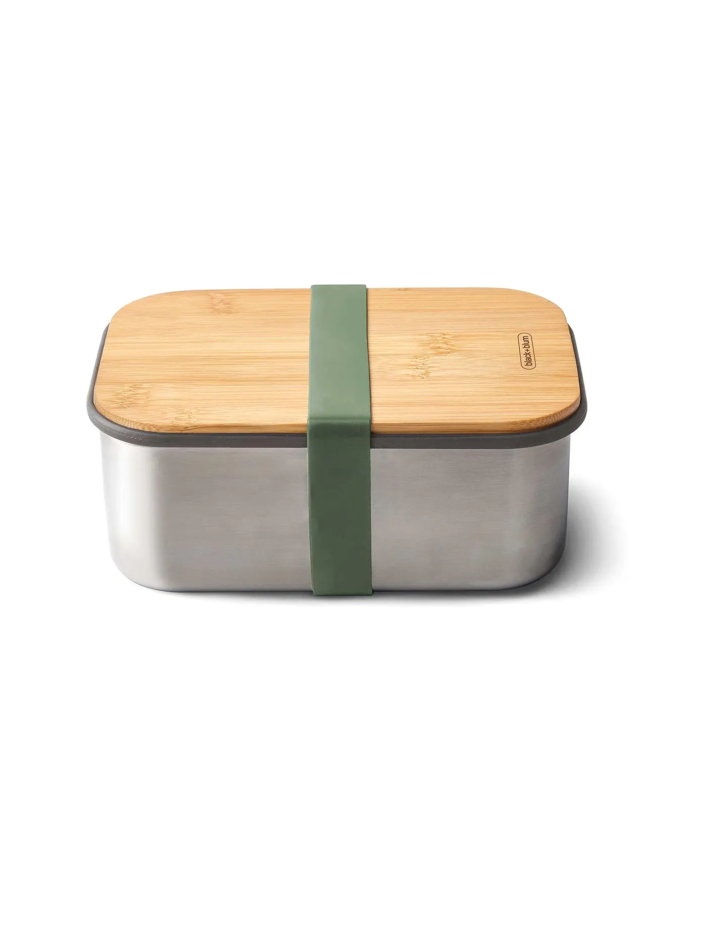 BLACK+BLUM | Frischhaltedose - Lunchbox gross 19x13,5cm Olive/Edelstahl | olive