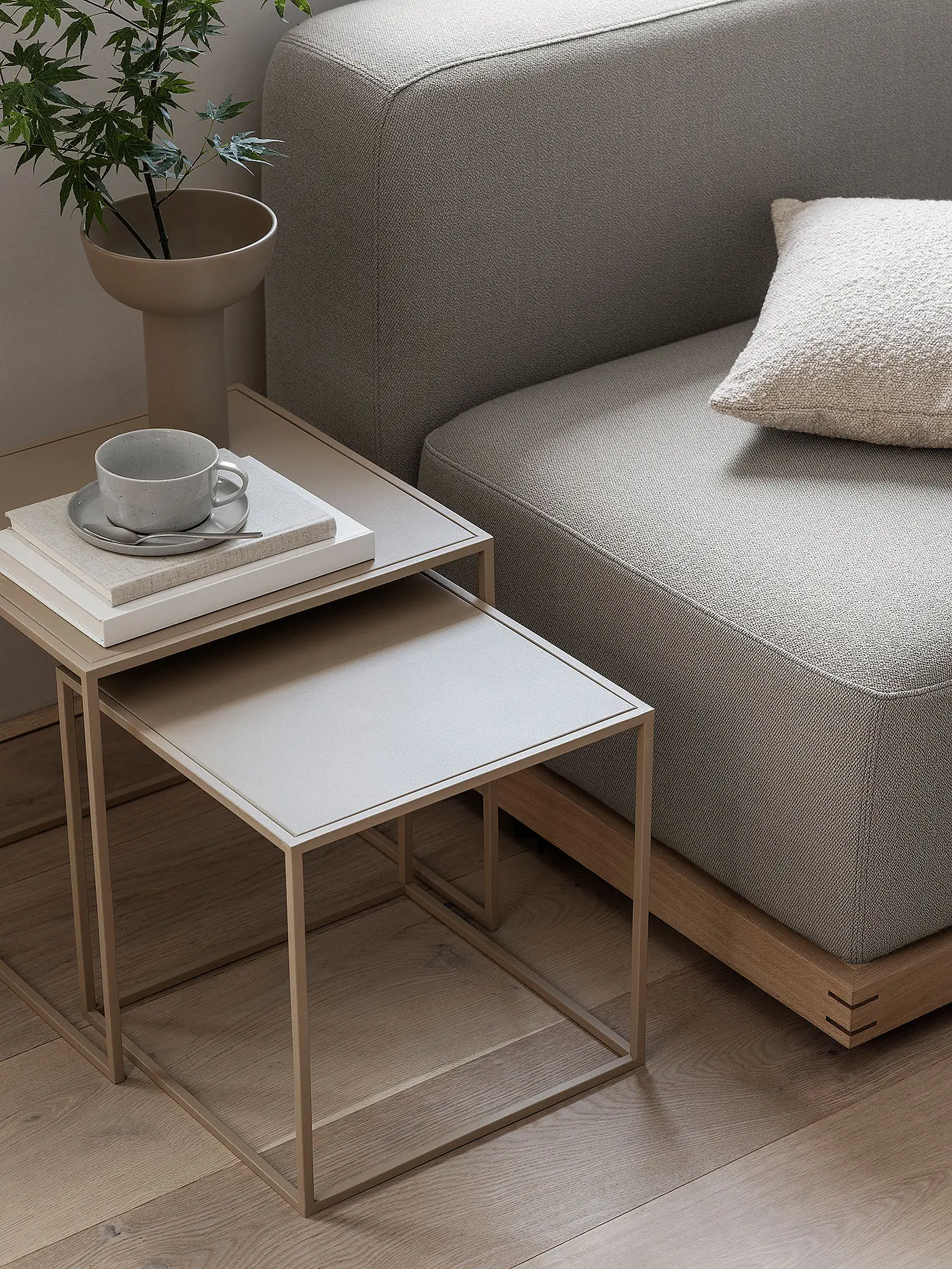 BLOMUS | Beistelltisch Set FERA 2-teilig Mourning Dove | grau
