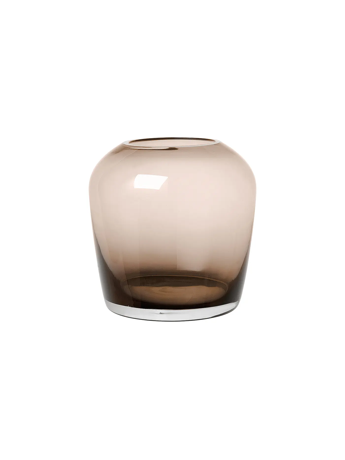 BLOMUS | Glas Vase LETA Large 15cm Coffee | braun