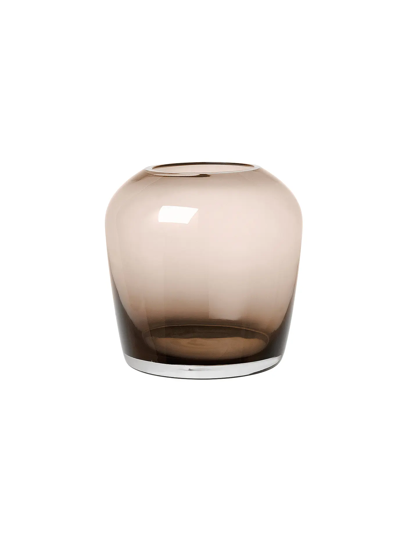 BLOMUS | Glas Vase LETA Small 11cm Coffee | braun